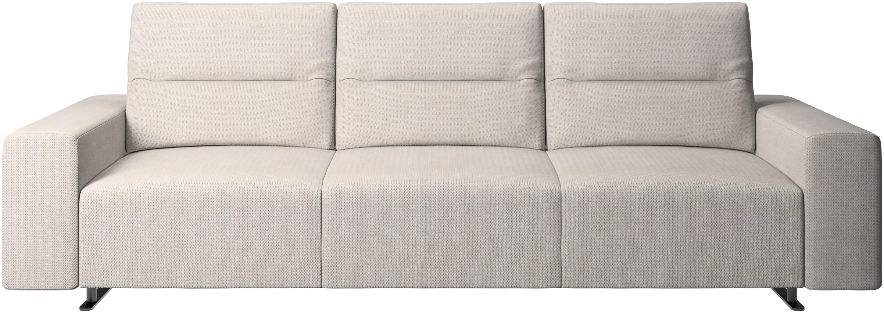 Hampton sofa with adjustable back and storage on the right side