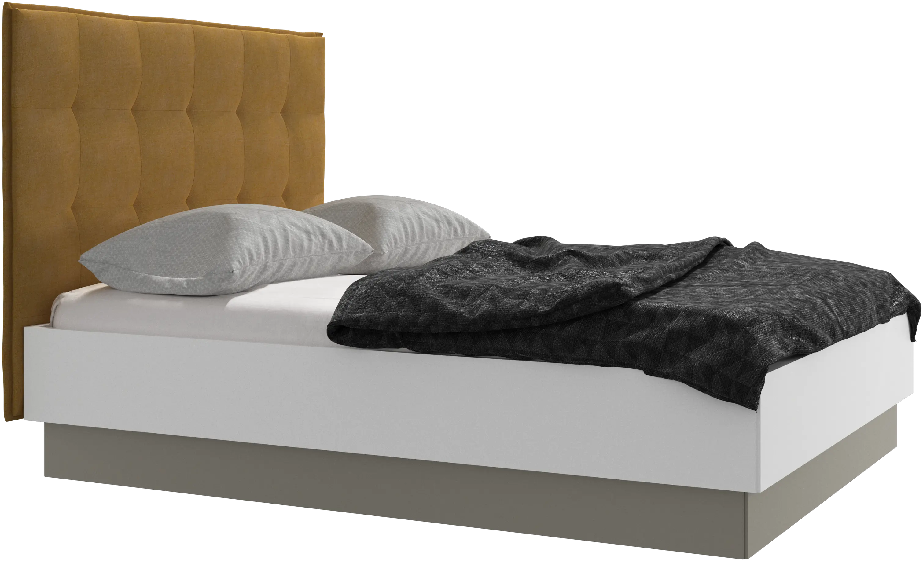 Lugano storage bed with lift-up frame and slats, excl. mattress