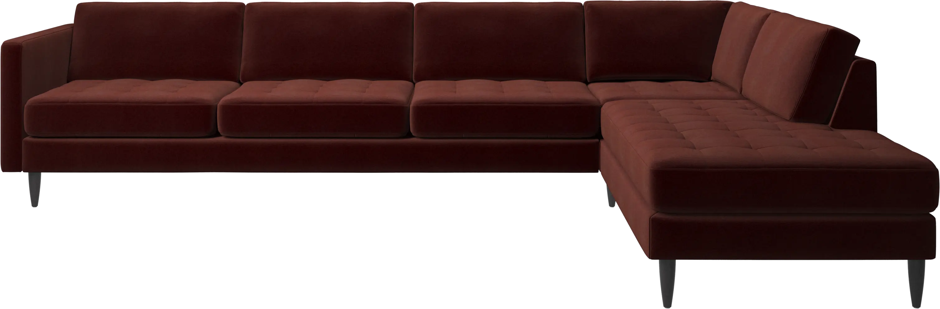 Osaka corner sofa with lounging unit, tufted seat