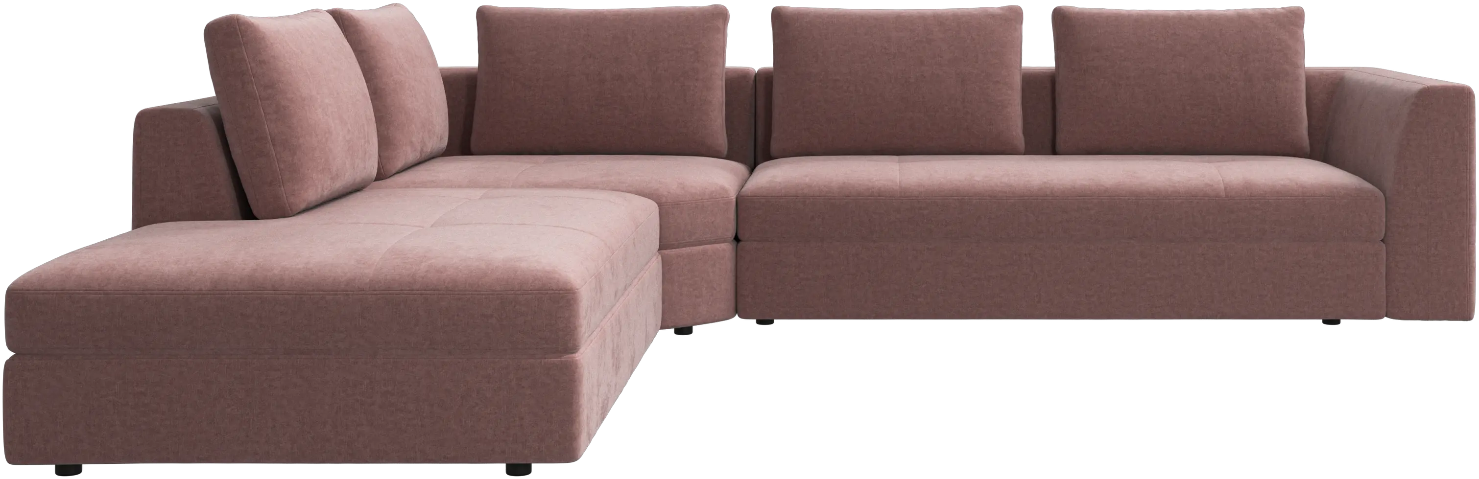 Bergamo hörnsoffa med loungemodul