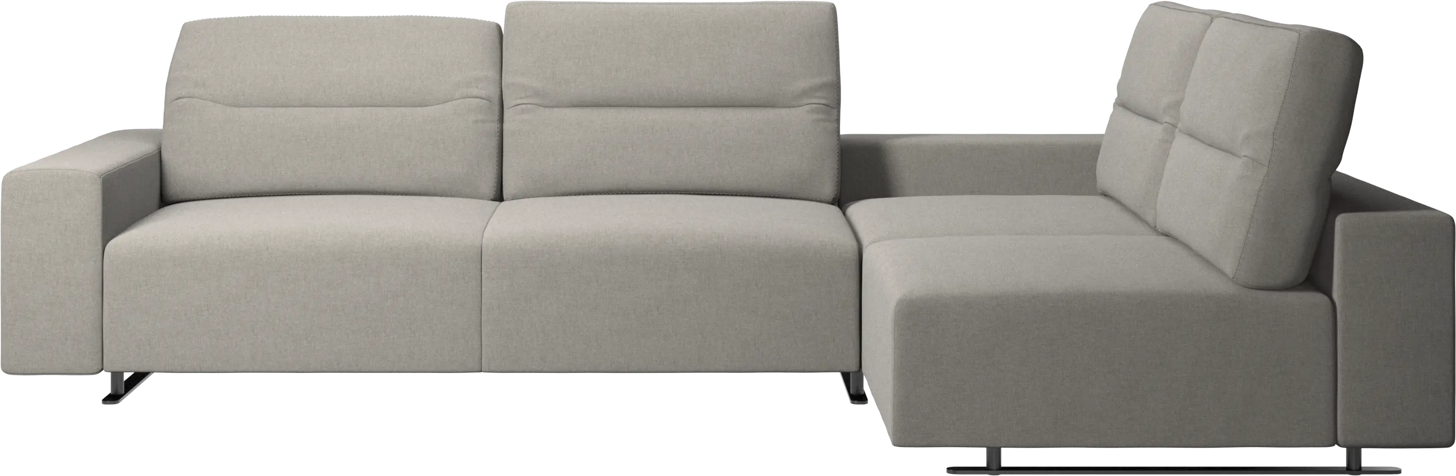 Hampton corner sofa with adjustable back and storage on left side