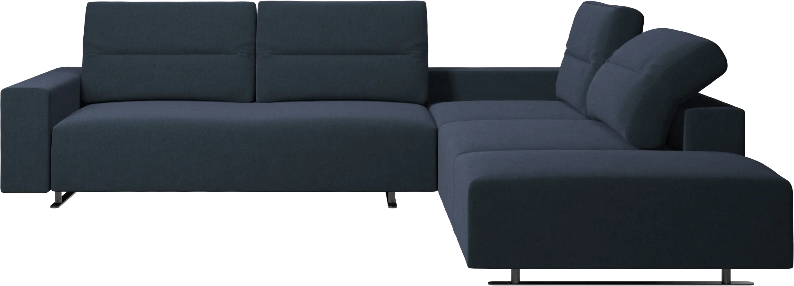 Hampton corner sofa with adjustable back and lounging unit