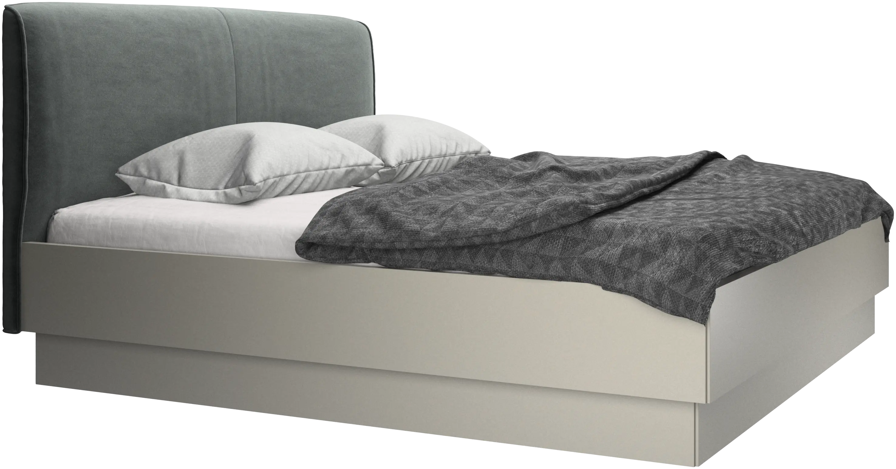 Houston, upholstered bed with storage