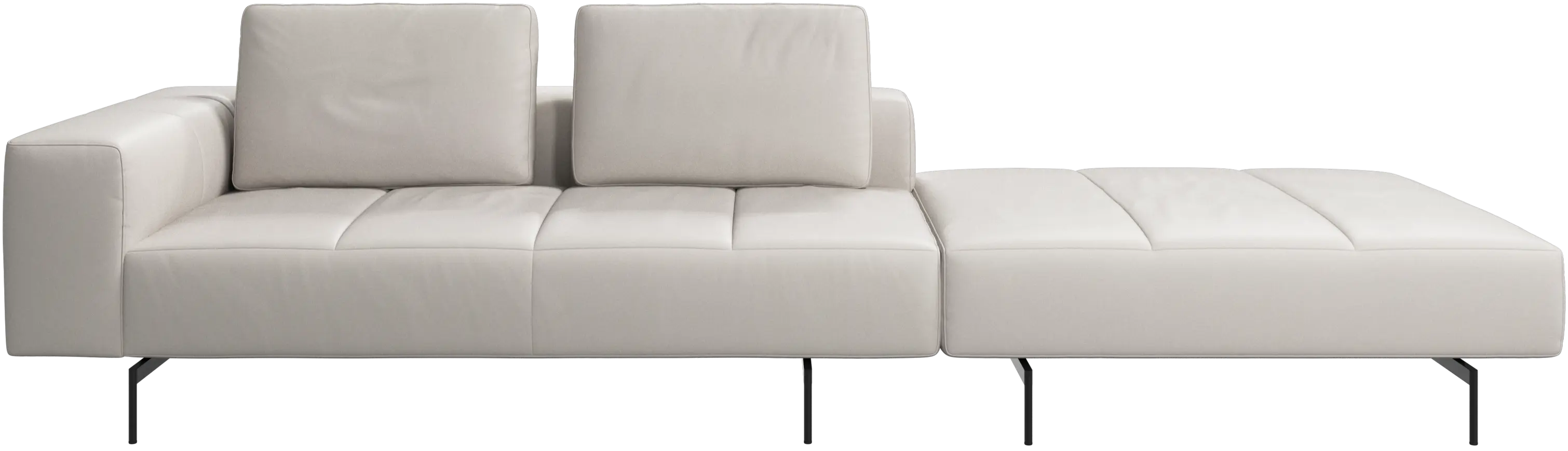 Amsterdam sofa with footstool on right side