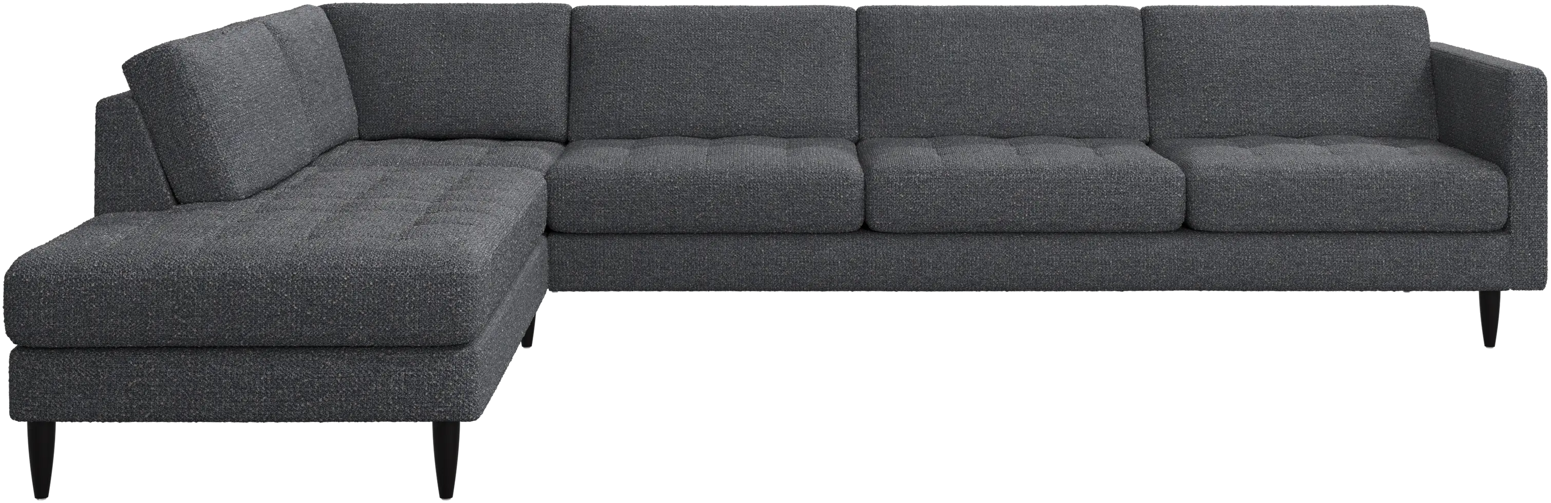 Canapé d'angle Osaka avec chaise longue, assise capitonnée