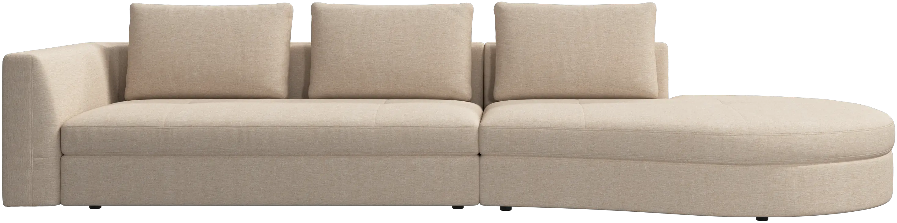 Bergamo sofa with round lounging unit,right
