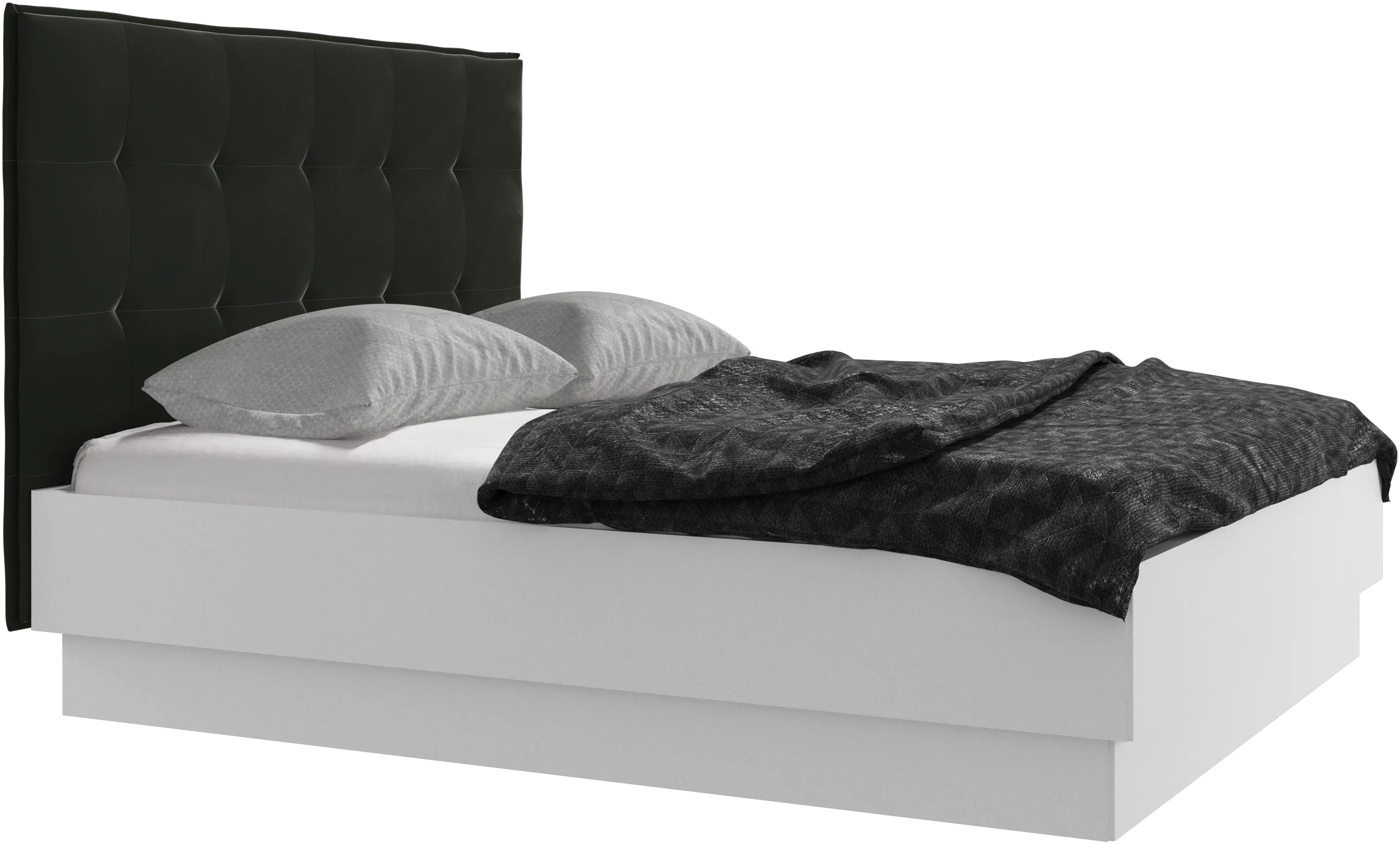Lugano storage bed with lift-up frame and slats, excl. mattress