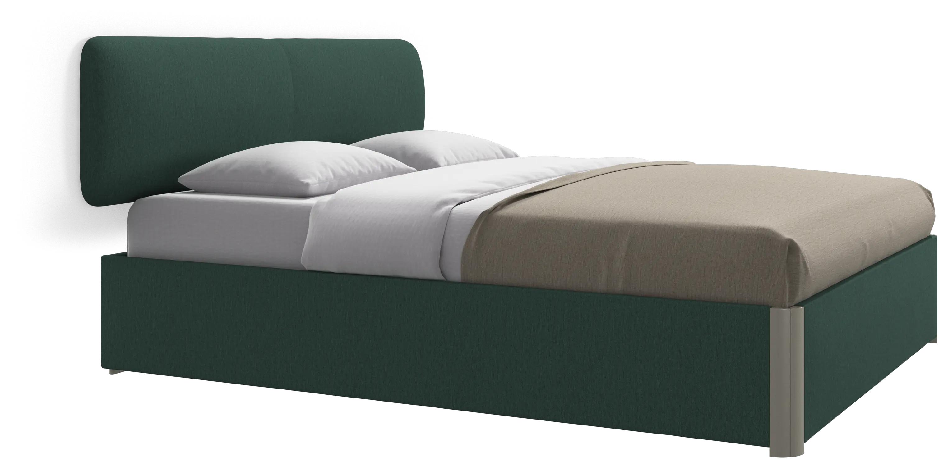 Element bed, wall-mounted headboard, with slats and storage solution, excl. mattress