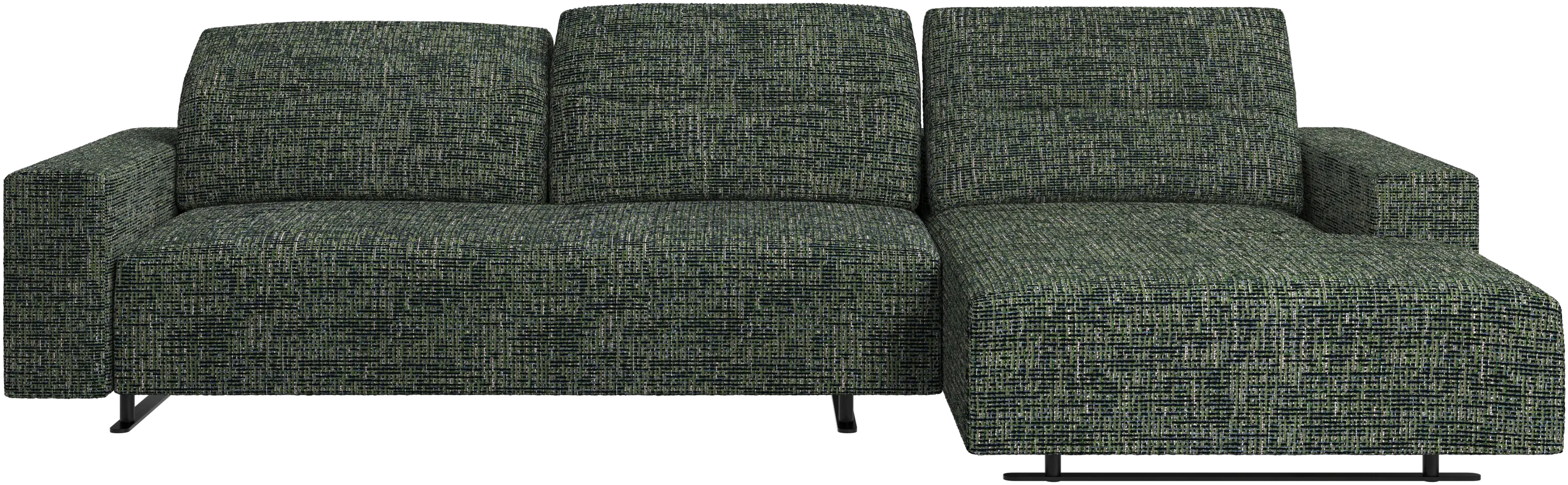 Hampton sofa with adjustable back, resting unit and storage both sides