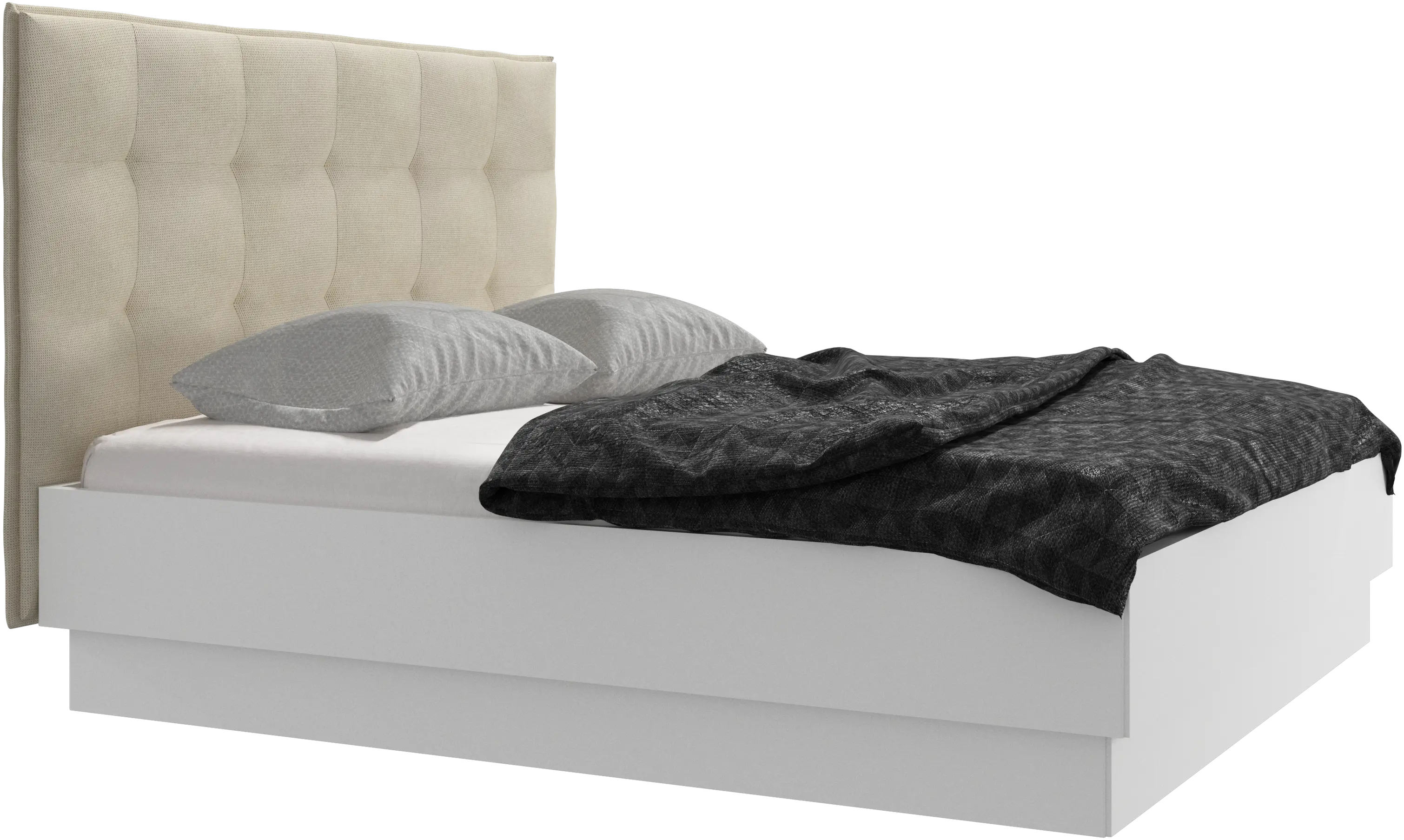 Lugano storage bed with lift-up frame and slats, excl. mattress