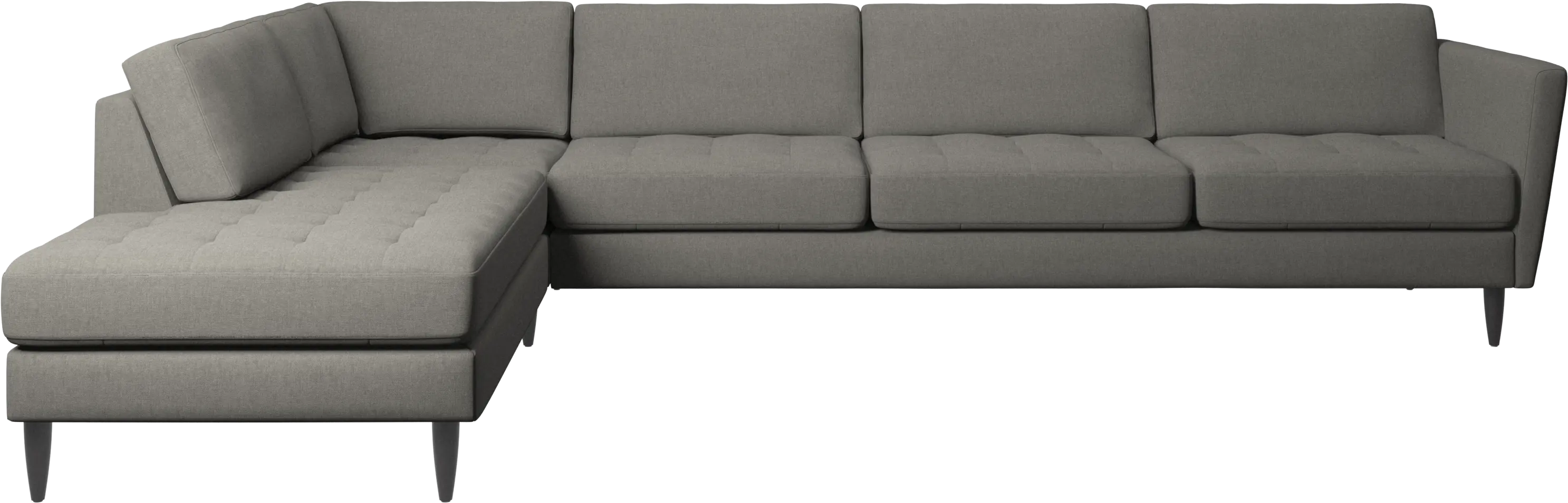Osaka corner sofa with lounging unit, tufted seat