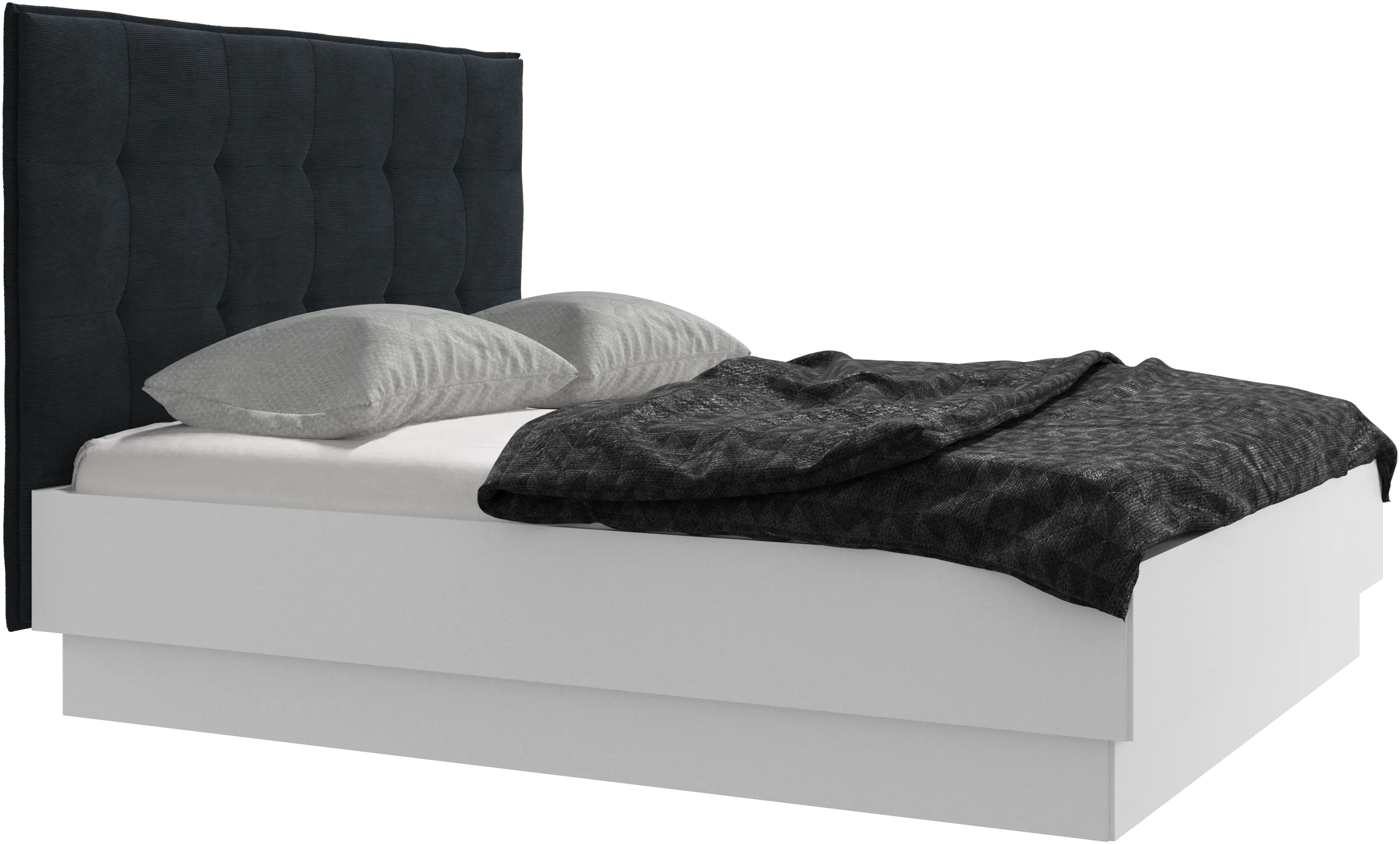 Lugano storage bed with lift-up frame and slats, excl. mattress