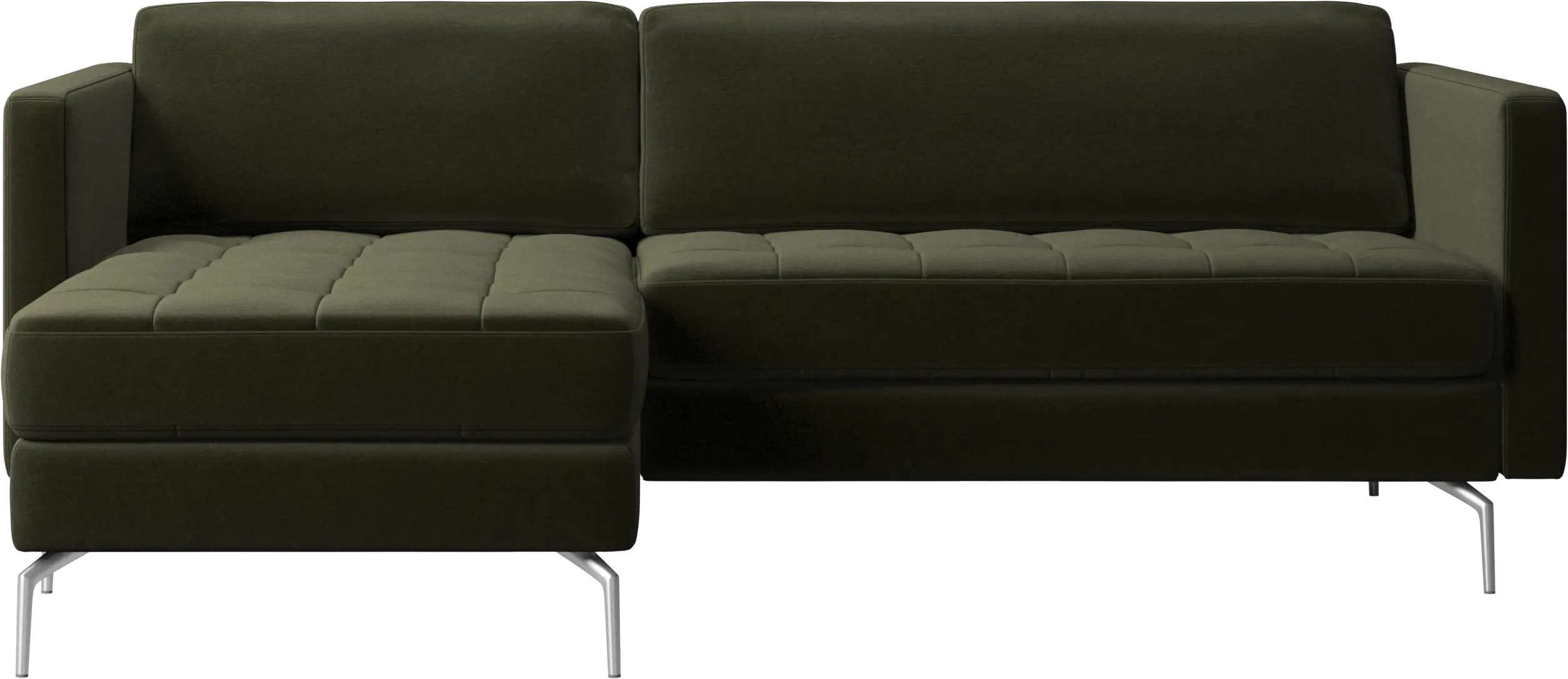 Osaka sofa with resting unit, tufted seat