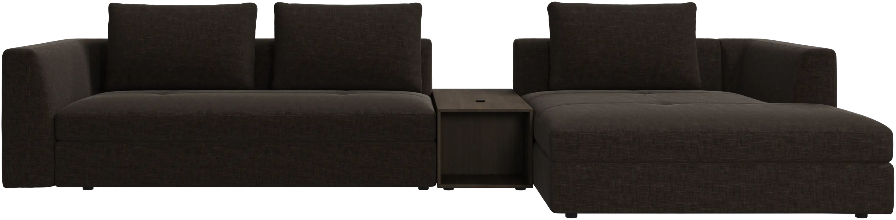Sofá Bergamo con chaise longue y almacenamiento