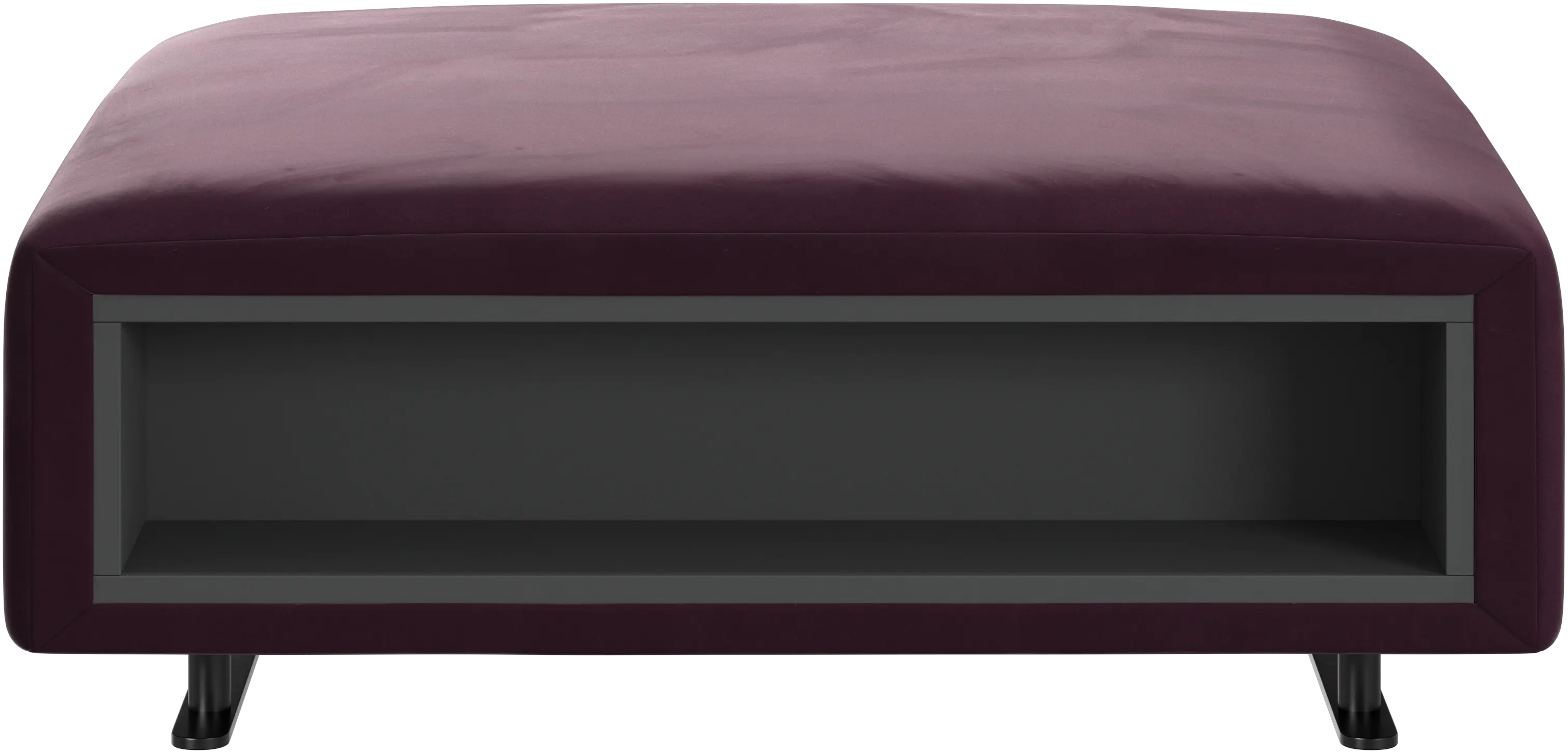 Hampton footstool with storage left and right sides