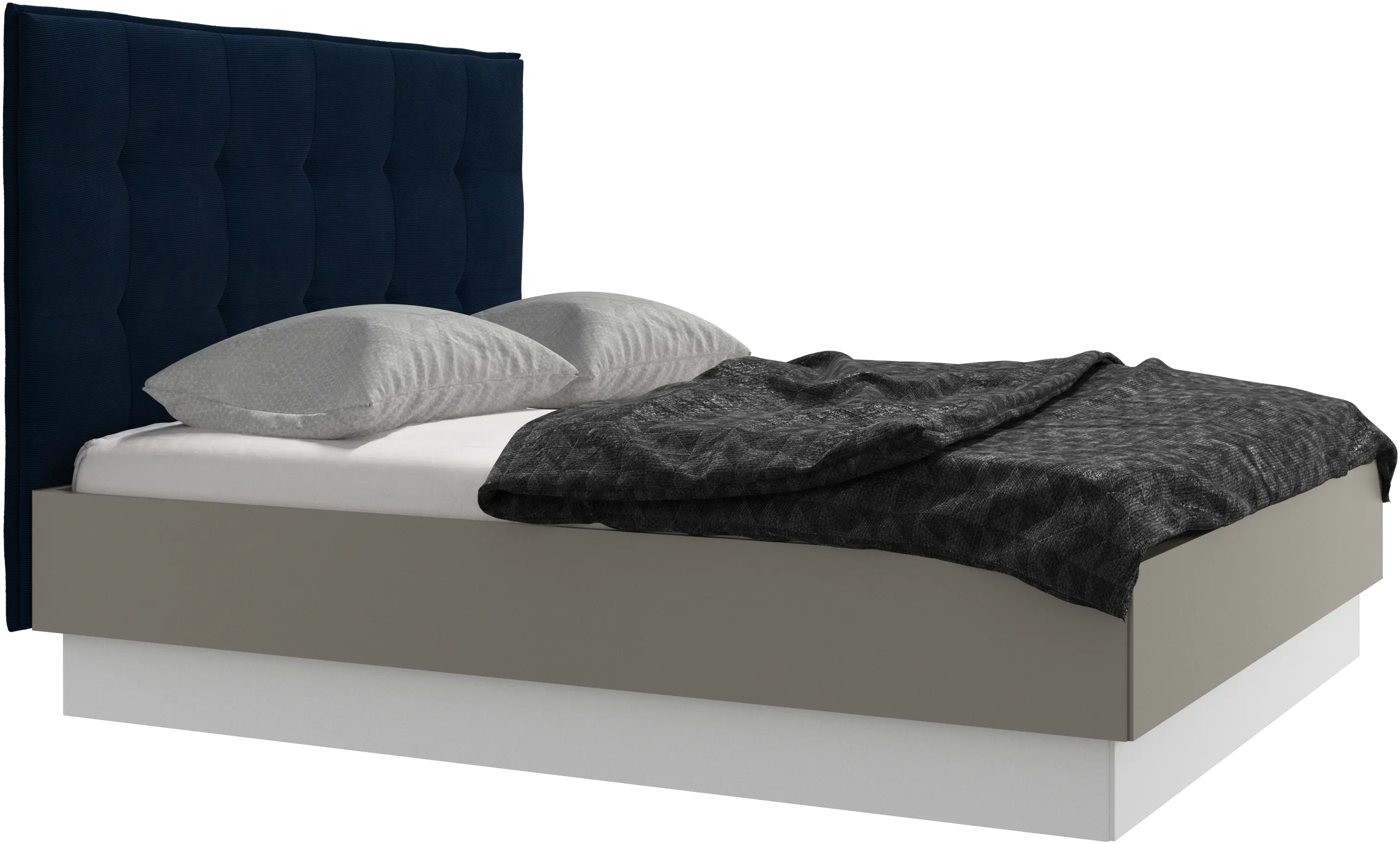 Lugano storage bed with lift-up frame and slats, excl. mattress