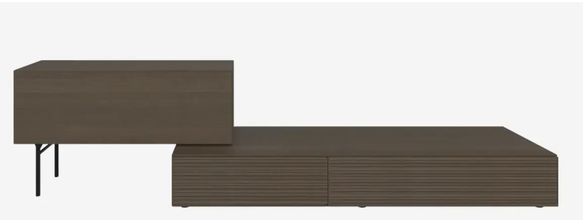 Storage Lugano 壁面収納 ドロップダウン式ドア＆ドロワー付き