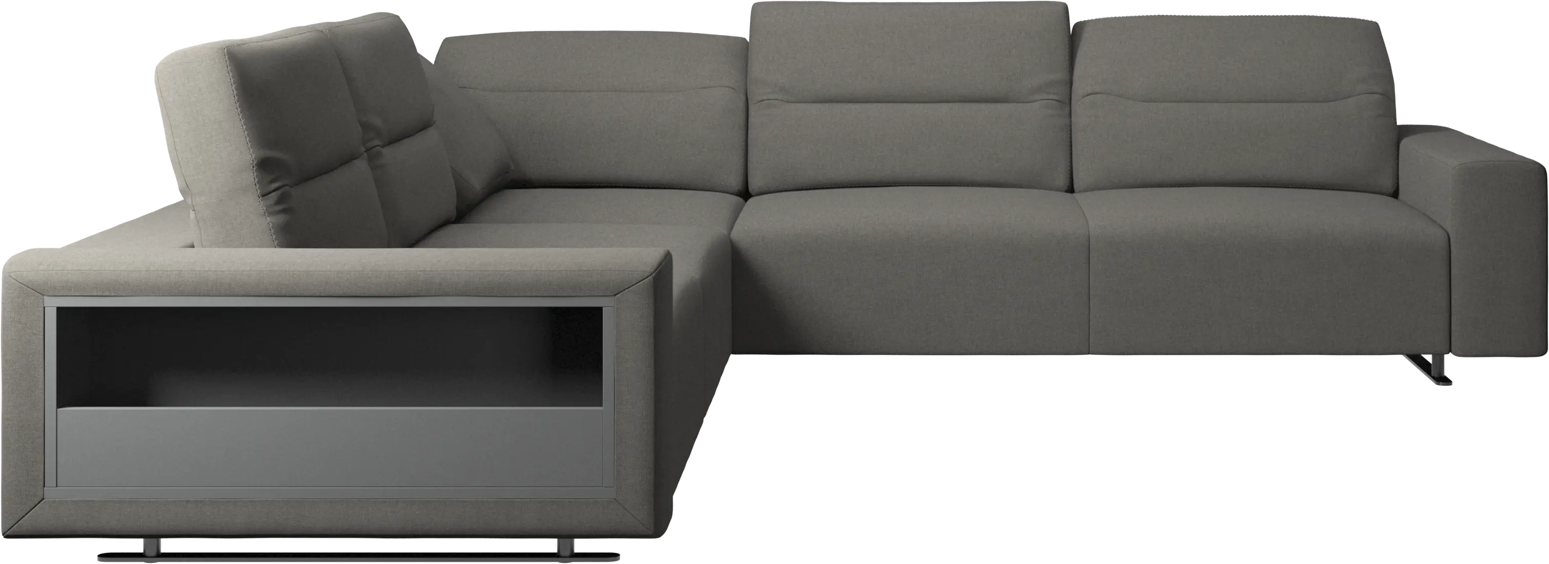 Hampton corner sofa with adjustable back and storage