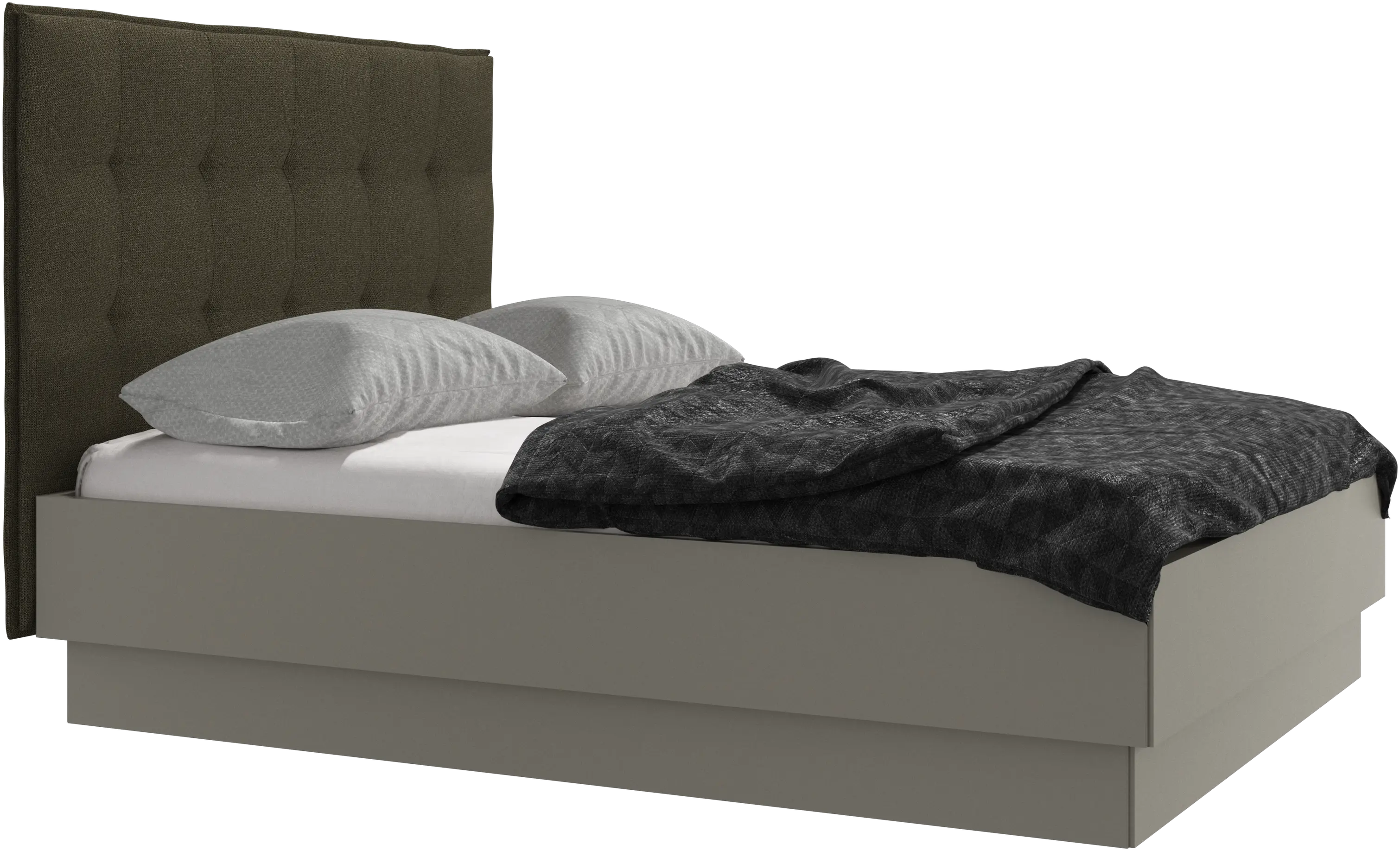 Lugano storage bed with lift-up frame and slats, excl. mattress
