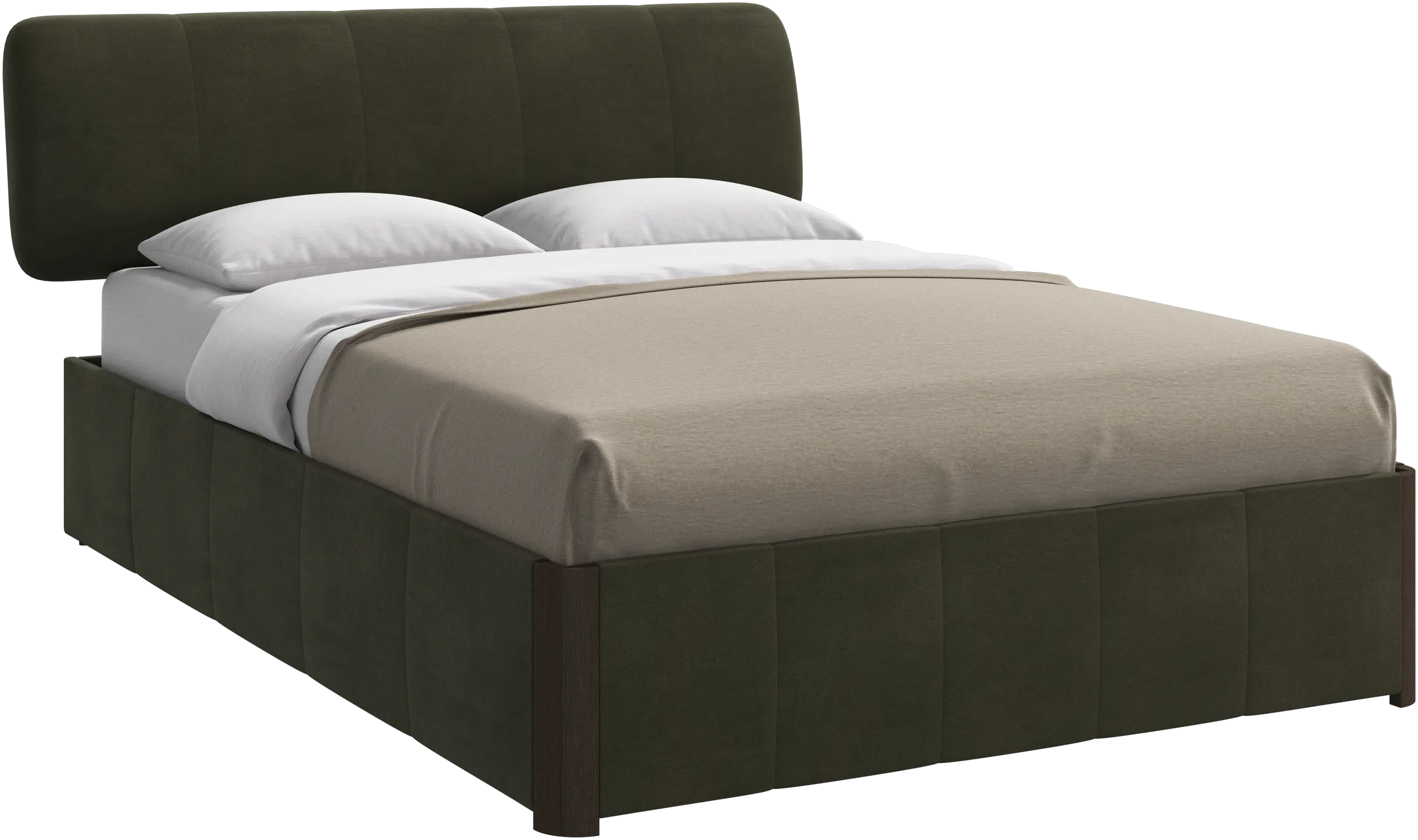 Element bed, bed-mounted headboard, with slats, excl. mattress