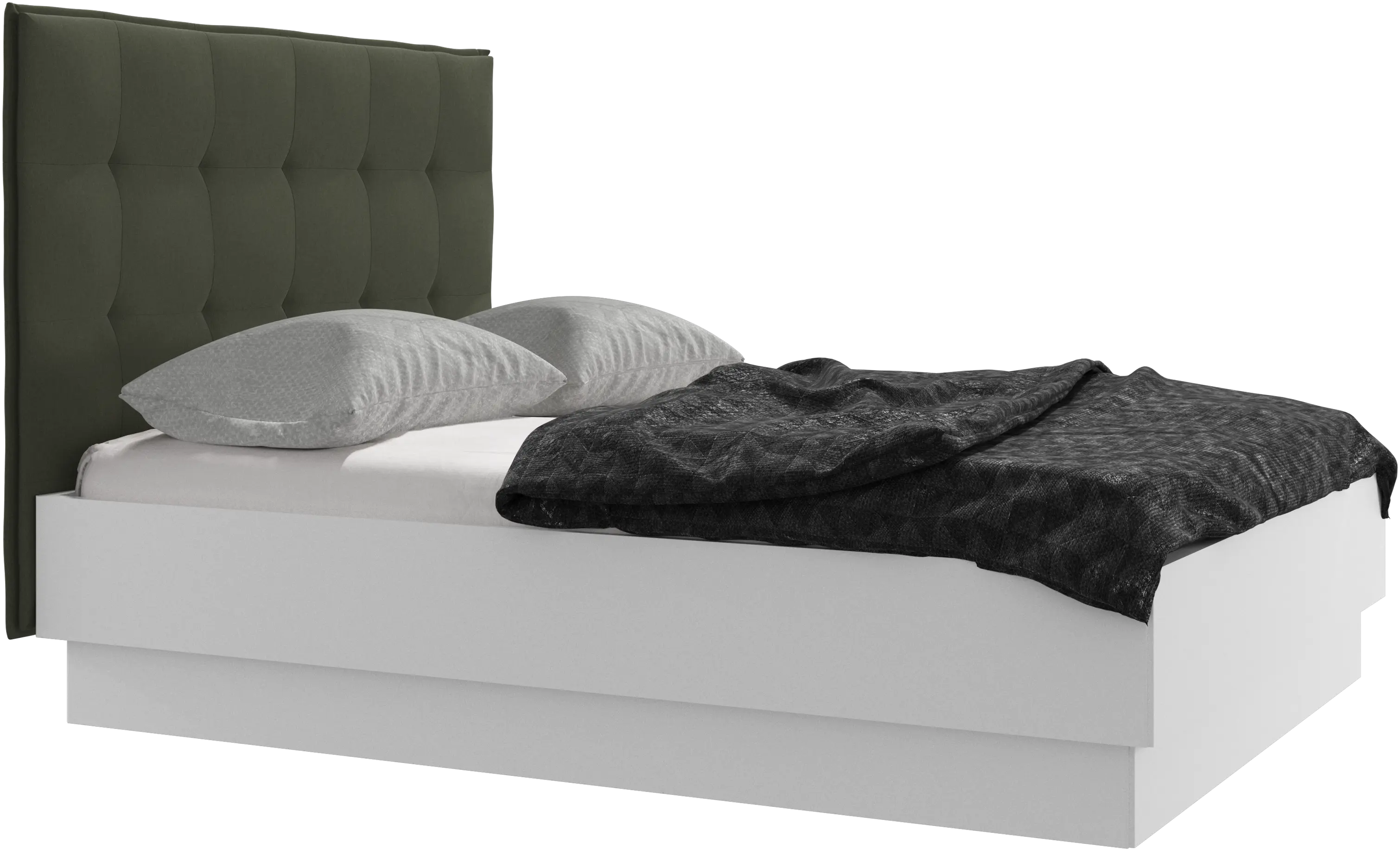 Cama con canapé Lugano, estructura elevable y tablado, no incluye colchón