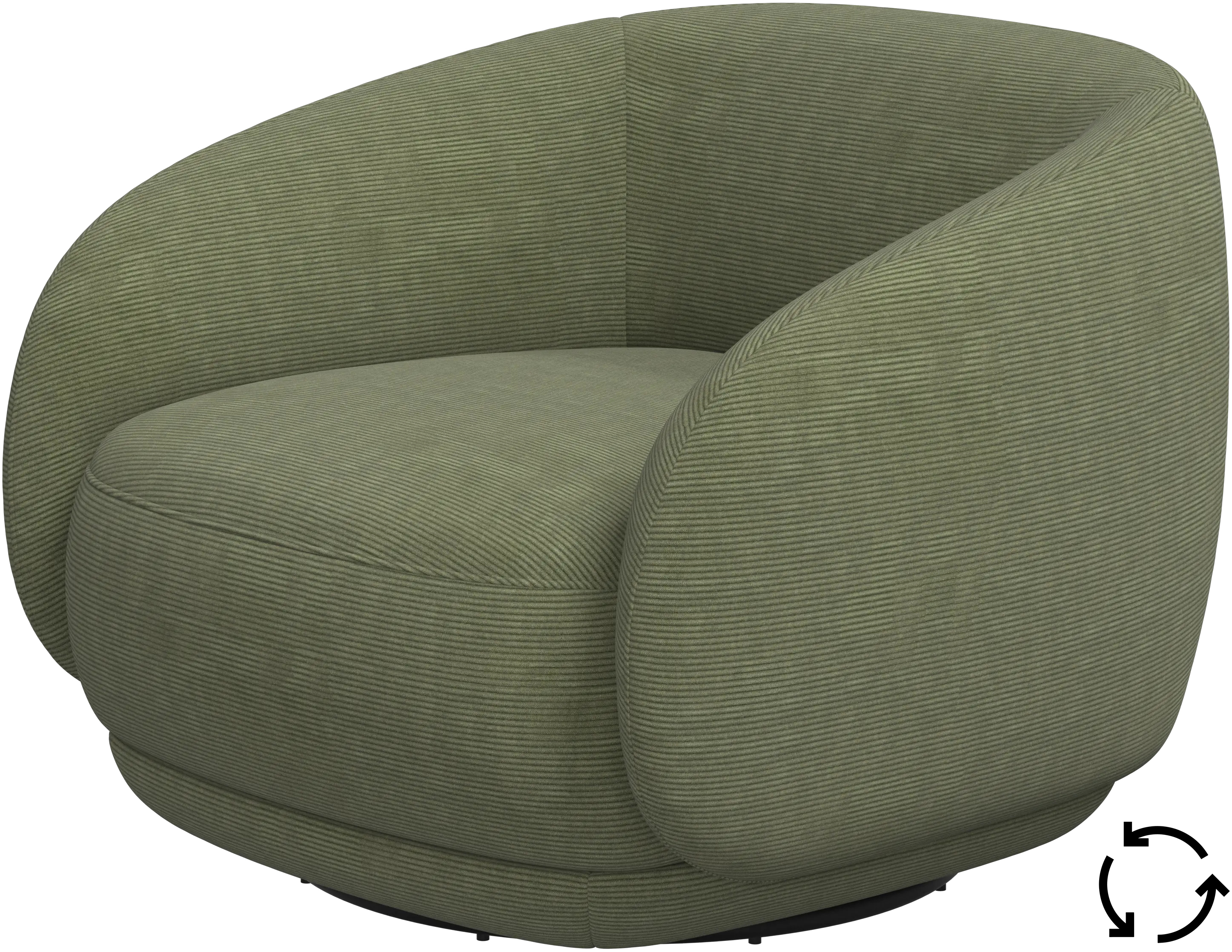 Bolzano armchair with swivel function