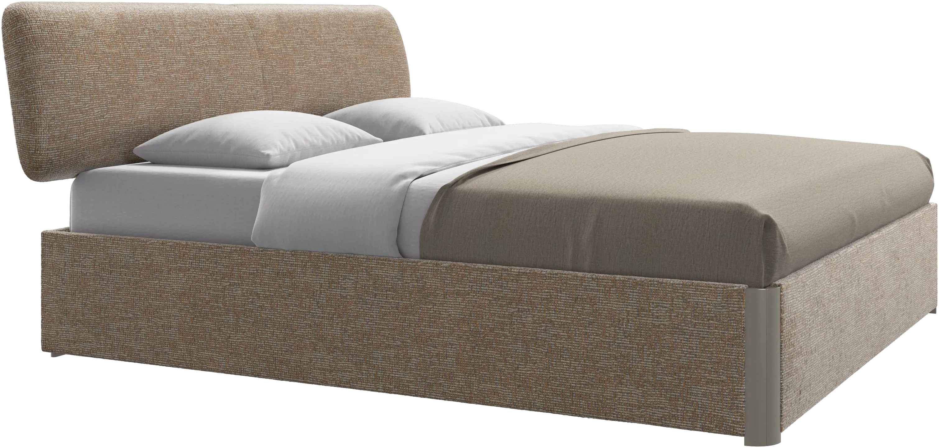 Element cama, cabecero montado en la cama, con láminas, excl. colchón