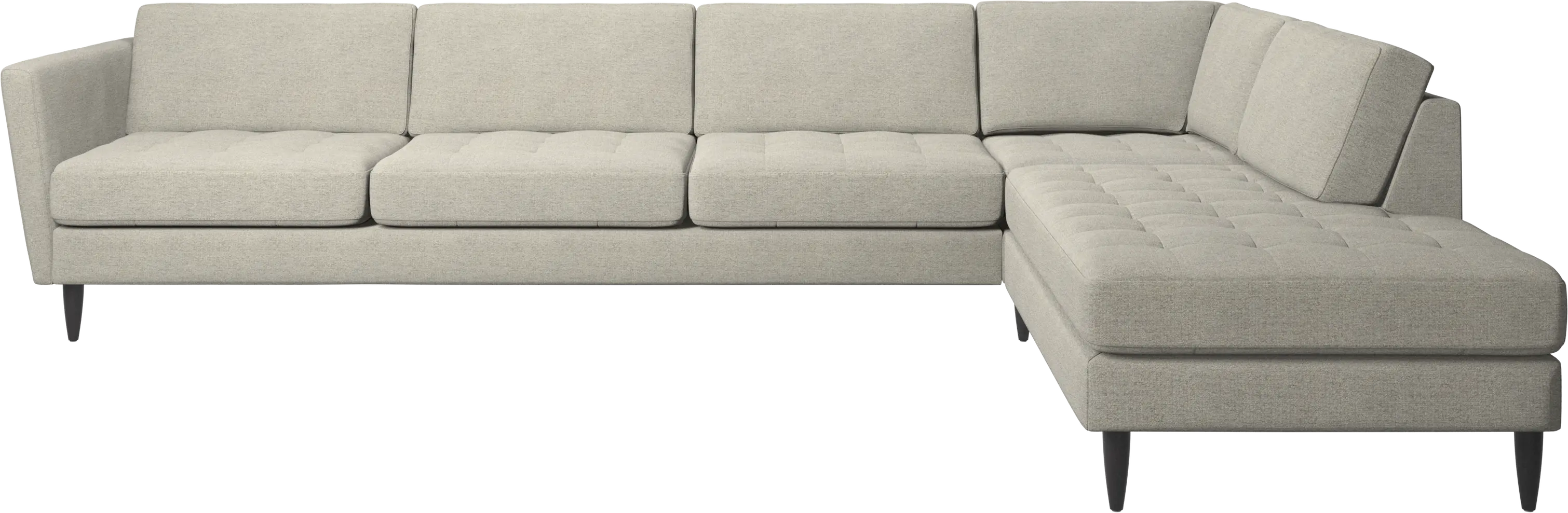 Osaka corner sofa with lounging unit, tufted seat