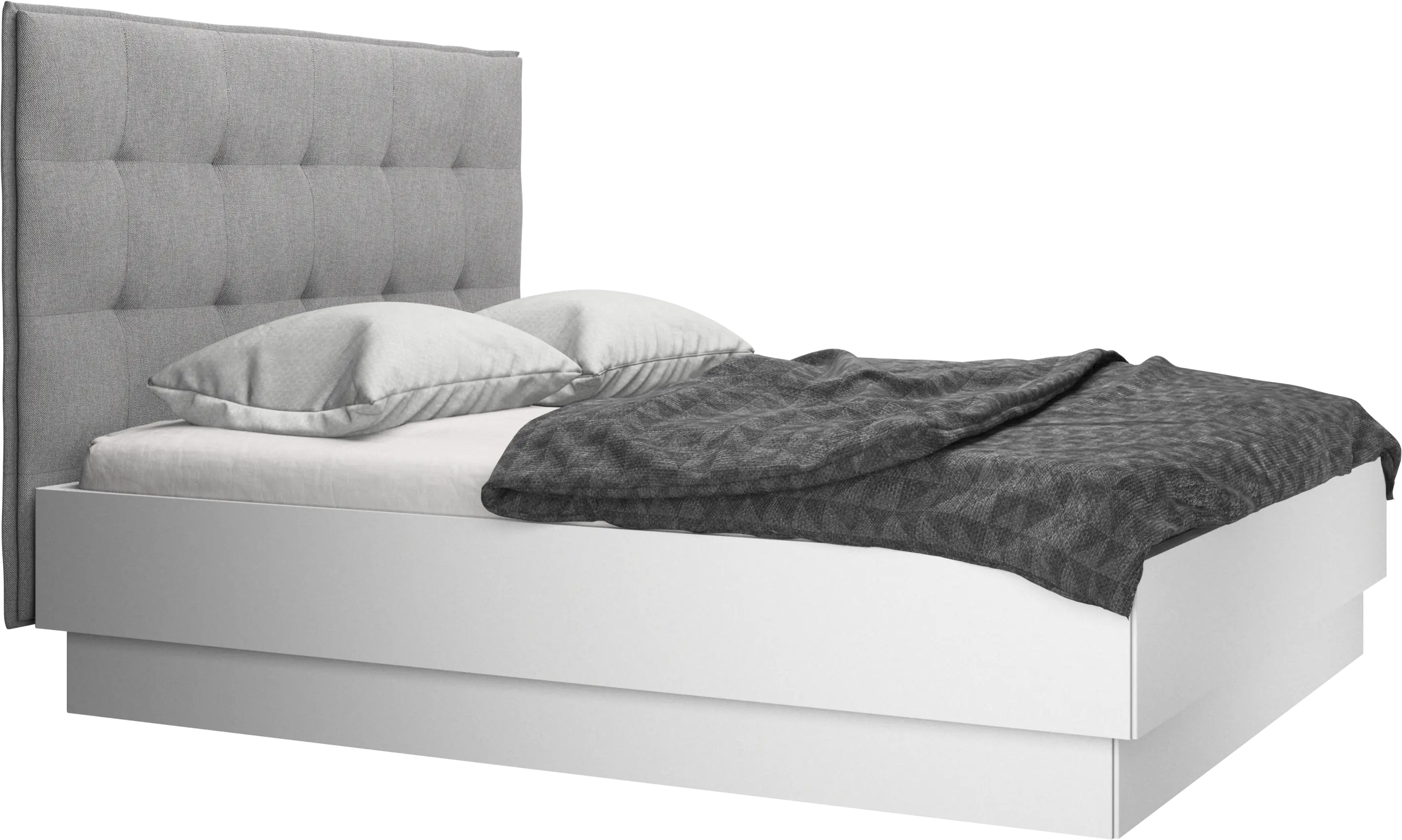 Lugano storage bed with lift-up frame and slats, excl. mattress