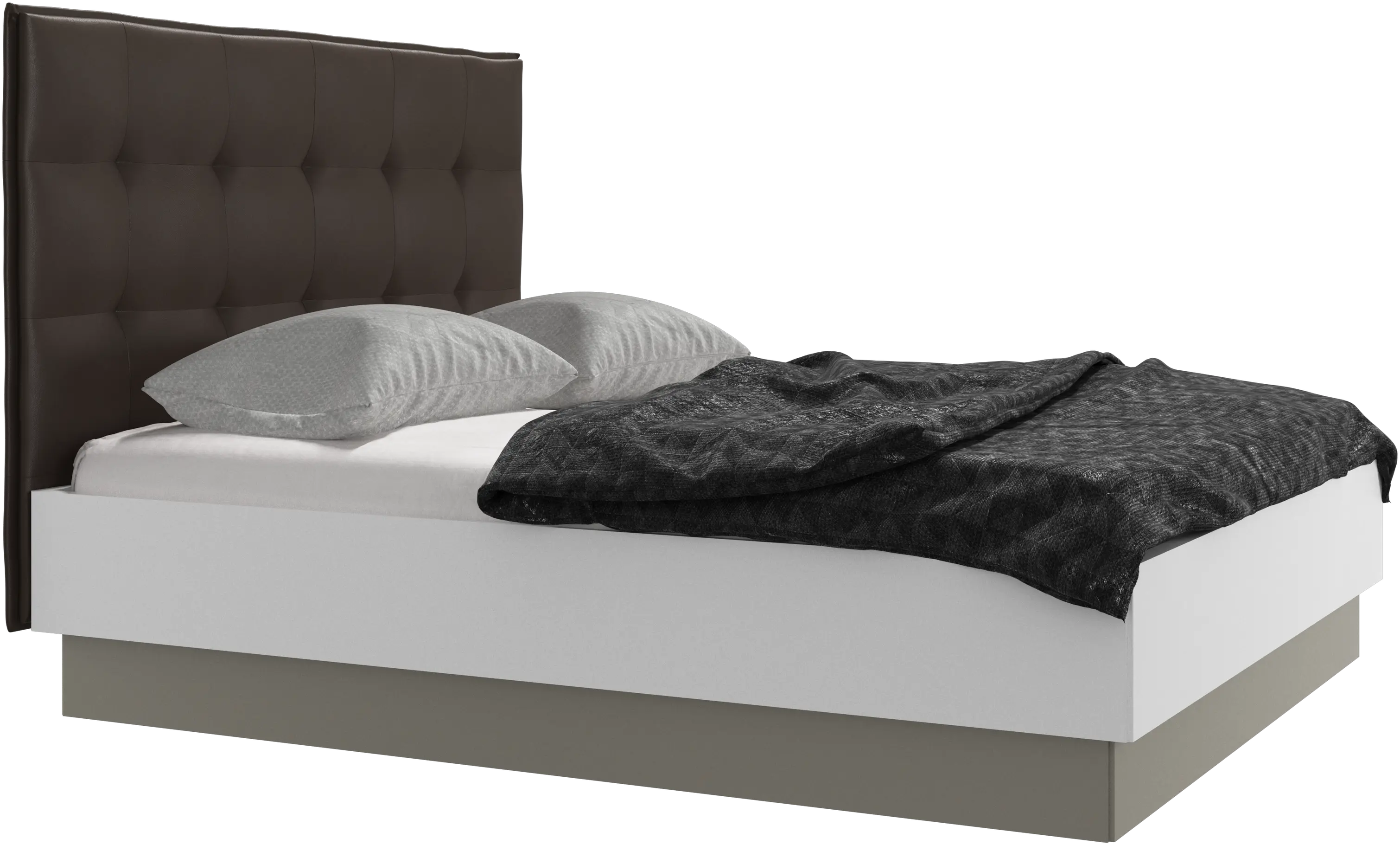 Lugano storage bed with lift-up frame and slats, excl. mattress