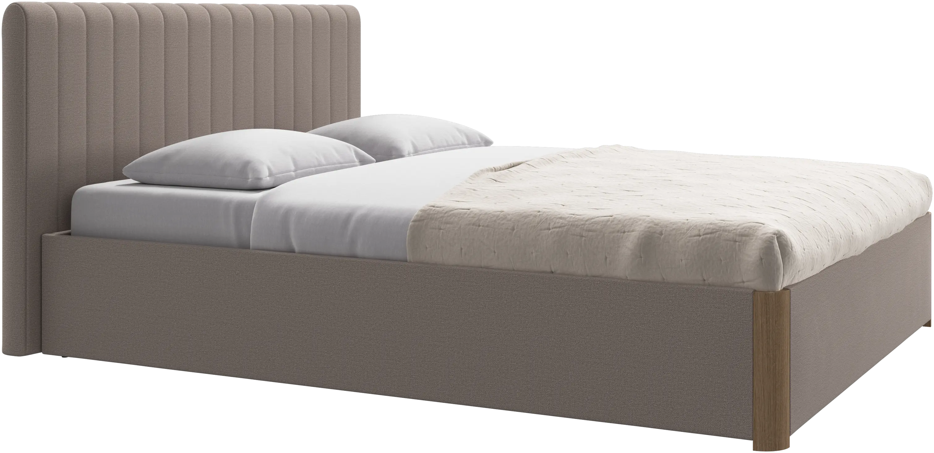Element bed, bed-mounted headboard, without slats, excl. mattress