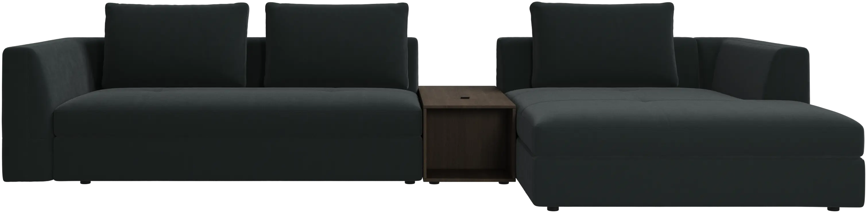 Bergamo chaise longue sofa with storage