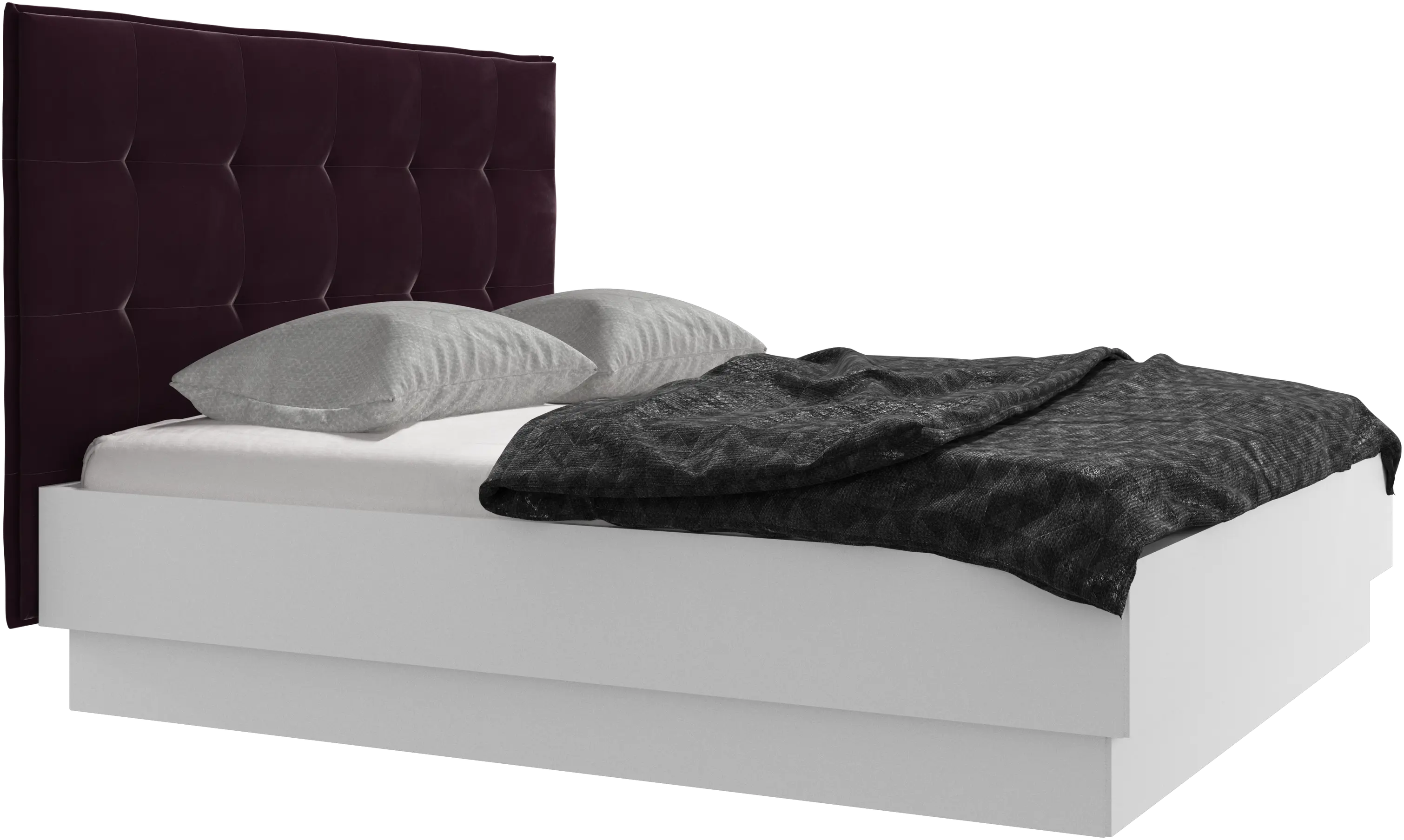 Lugano storage bed with lift-up frame and slats, excl. mattress