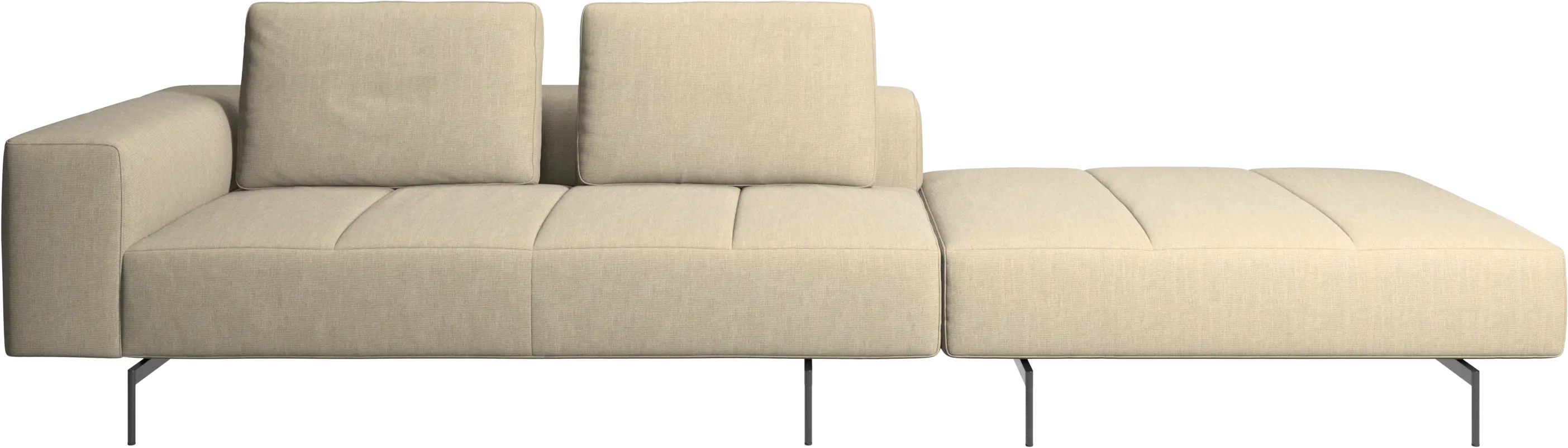 Amsterdam sofa with footstool on right side