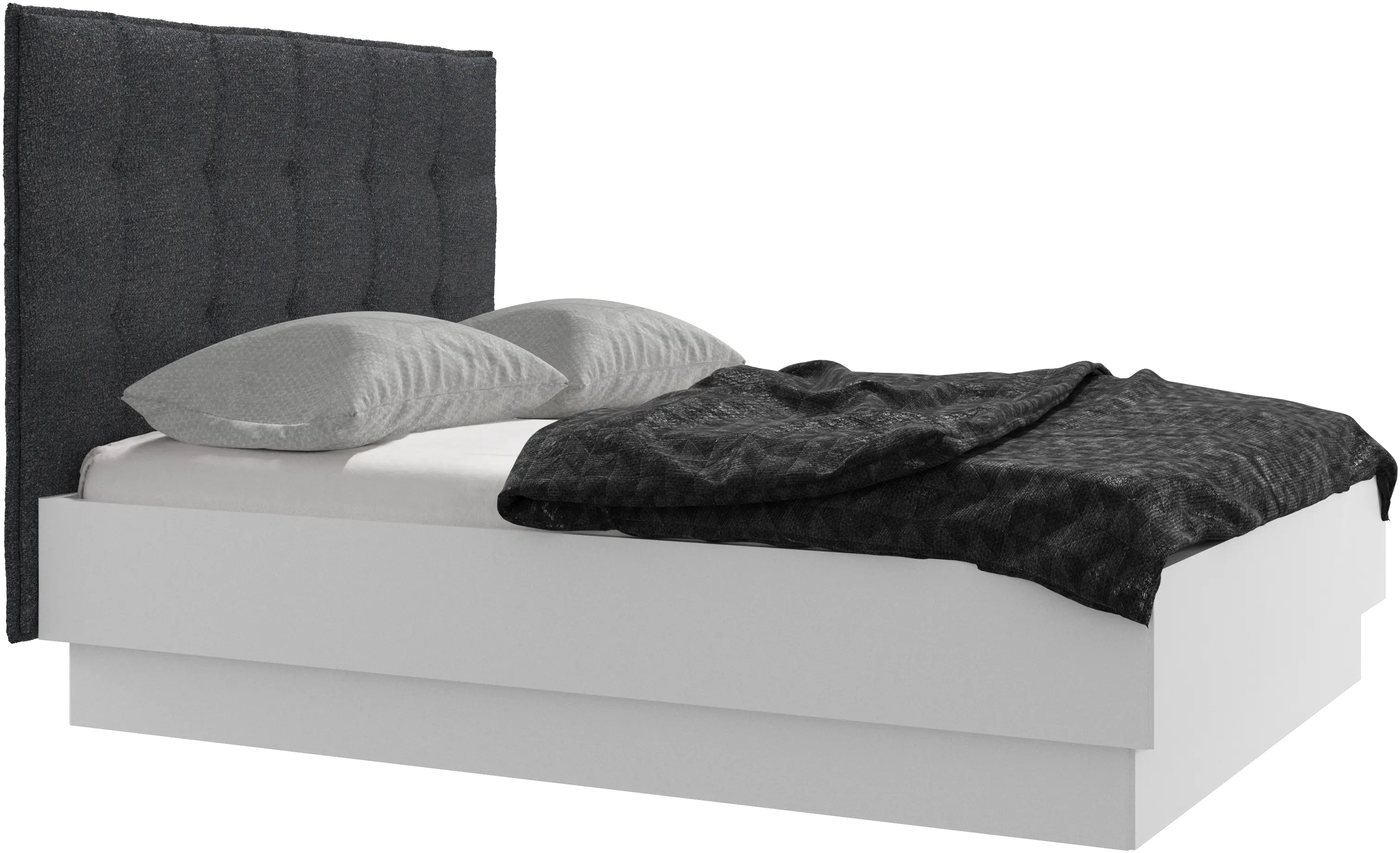 Lugano storage bed with lift-up frame and slats, excl. mattress
