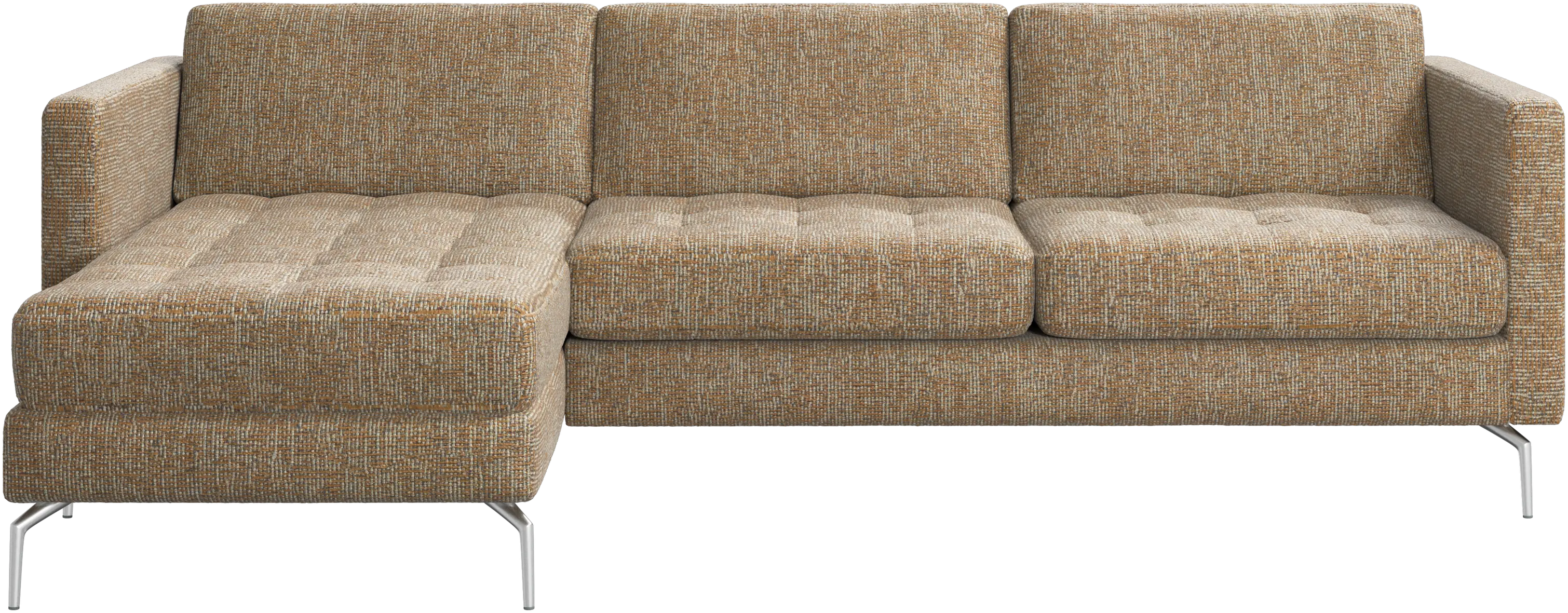 Canapé Osaka avec chaise longue, assise capitonnée