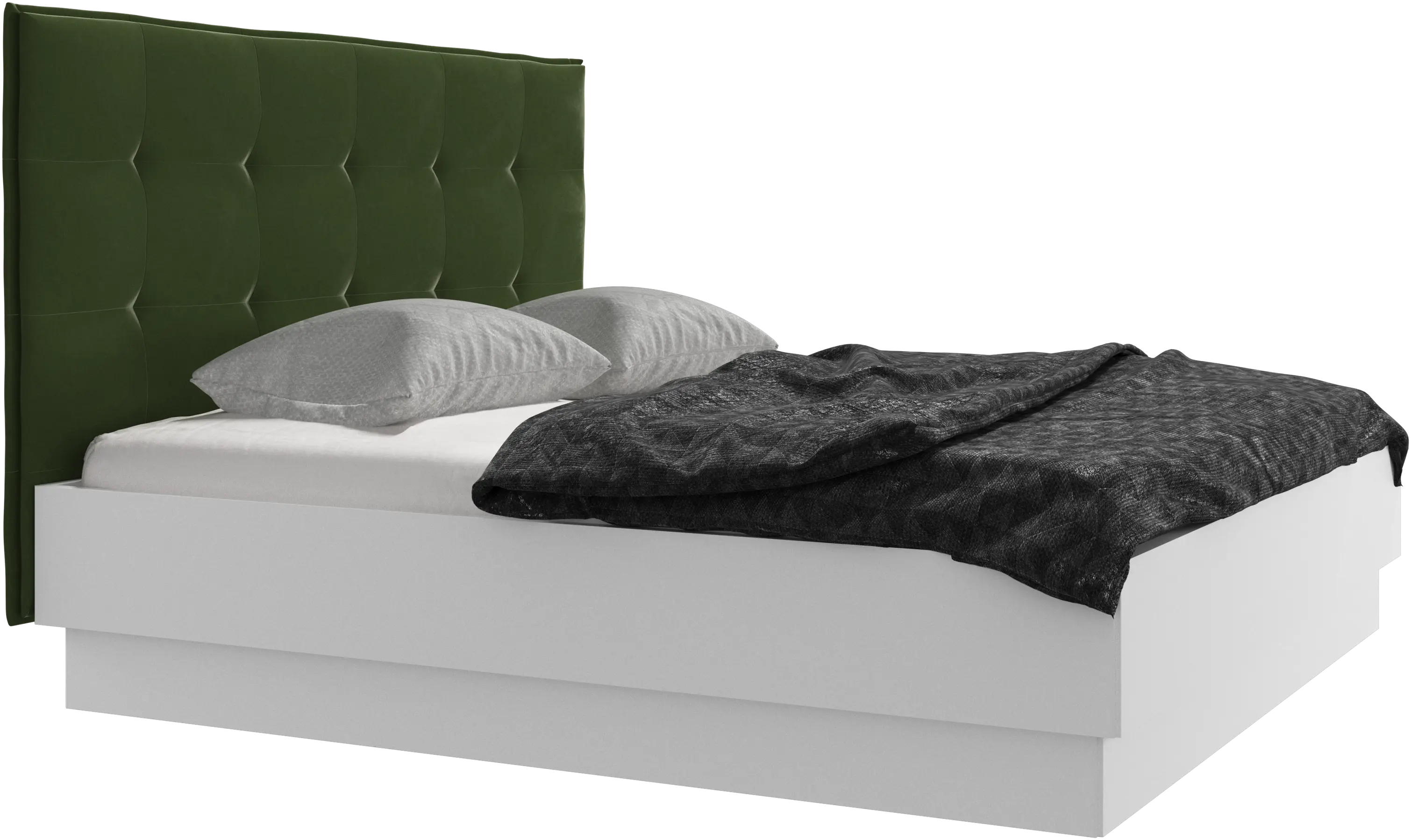 Cama con canapé Lugano, estructura elevable y tablado, no incluye colchón