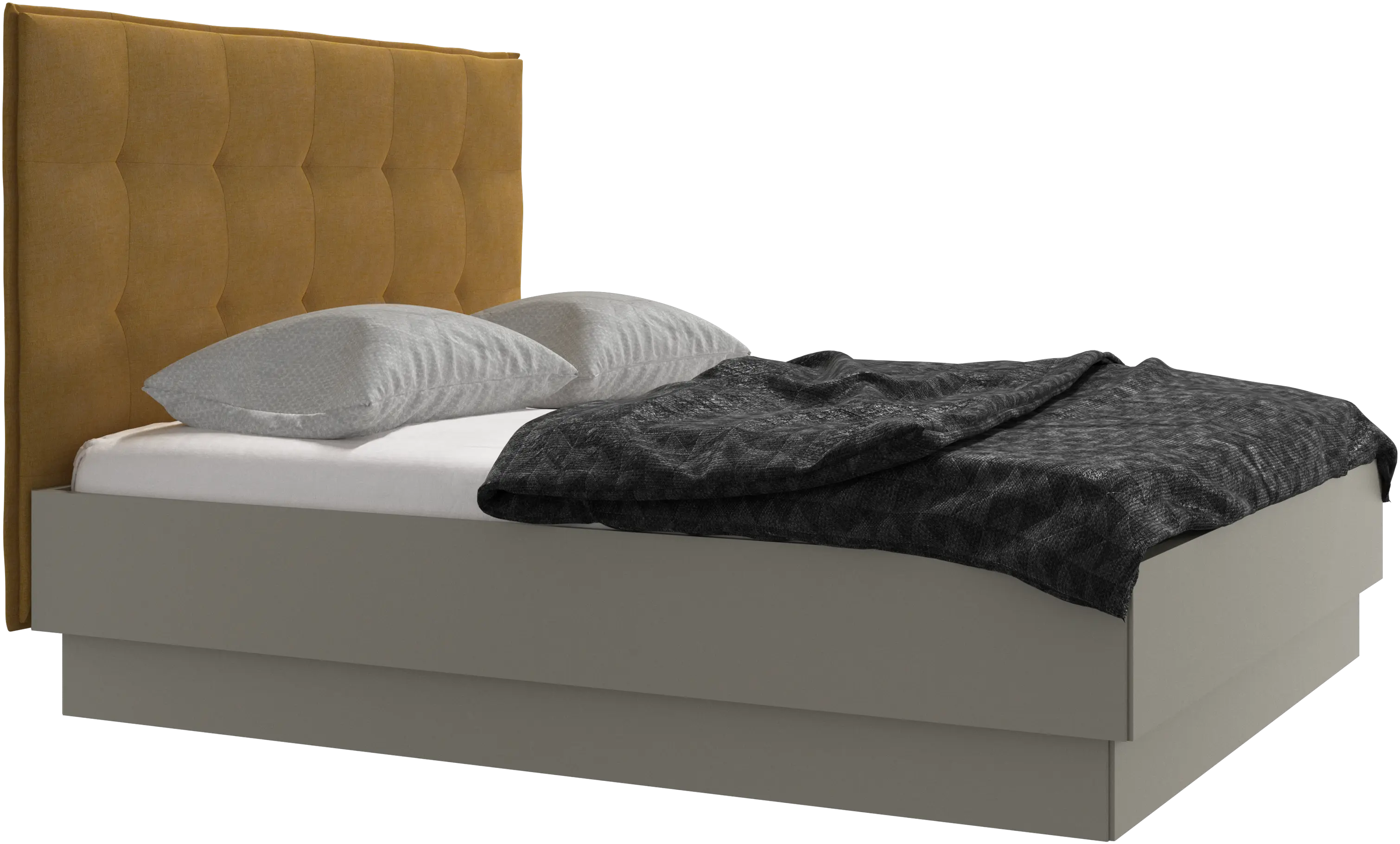 Lugano storage bed with lift-up frame and slats, excl. mattress