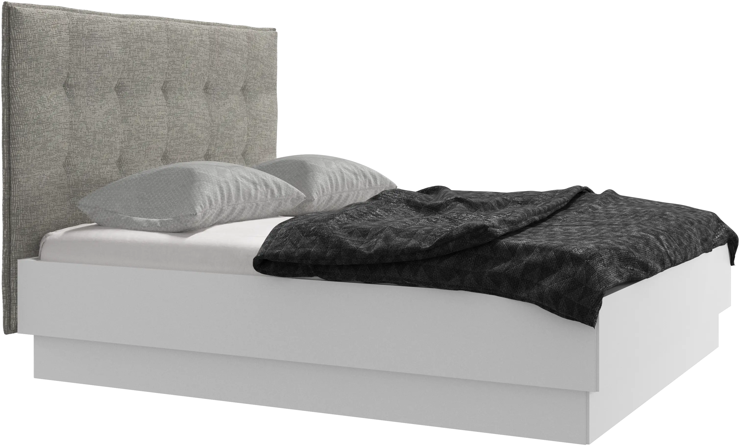 Lugano storage bed with lift-up frame and slats, excl. mattress