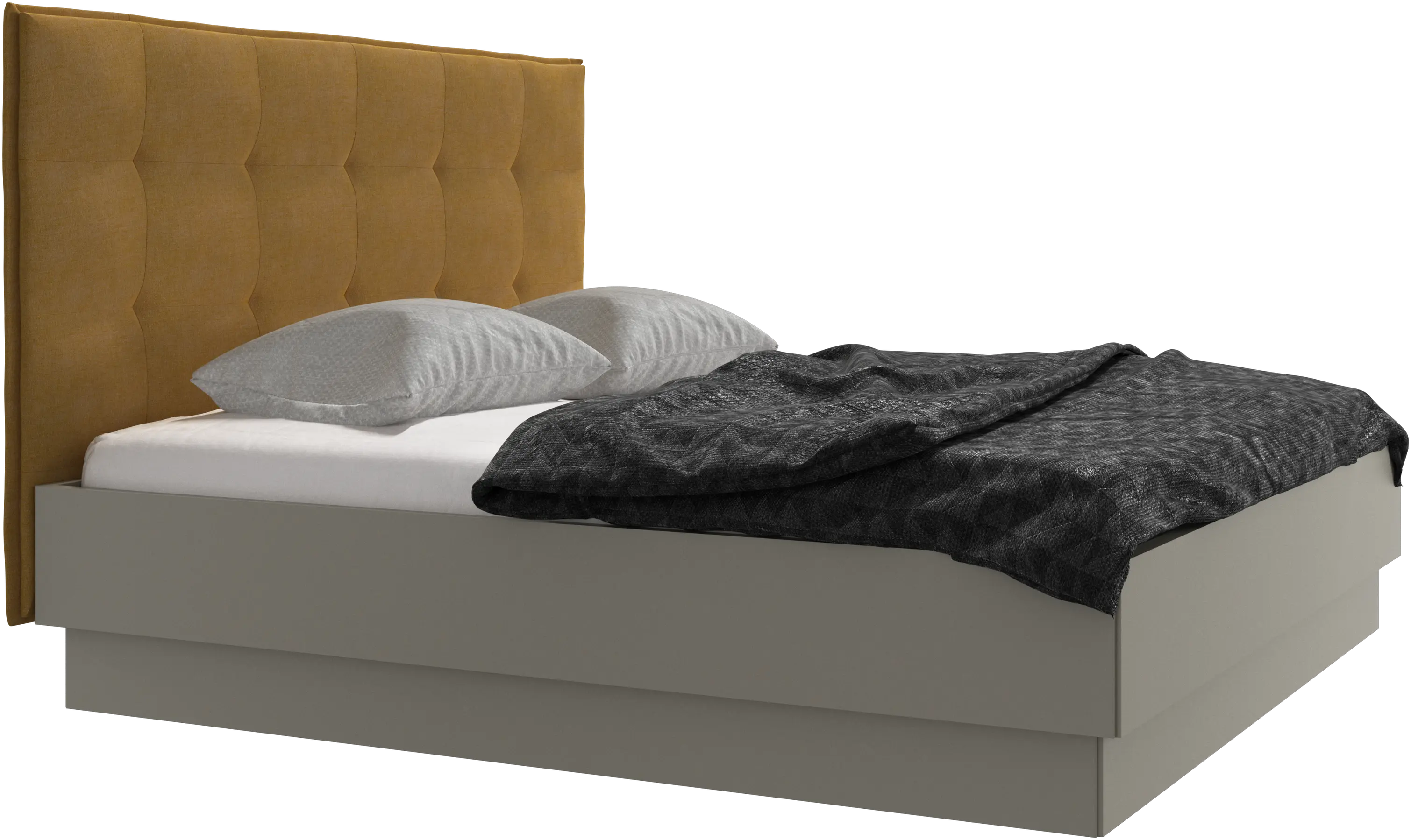 Lugano storage bed with lift-up frame and slats, excl. mattress