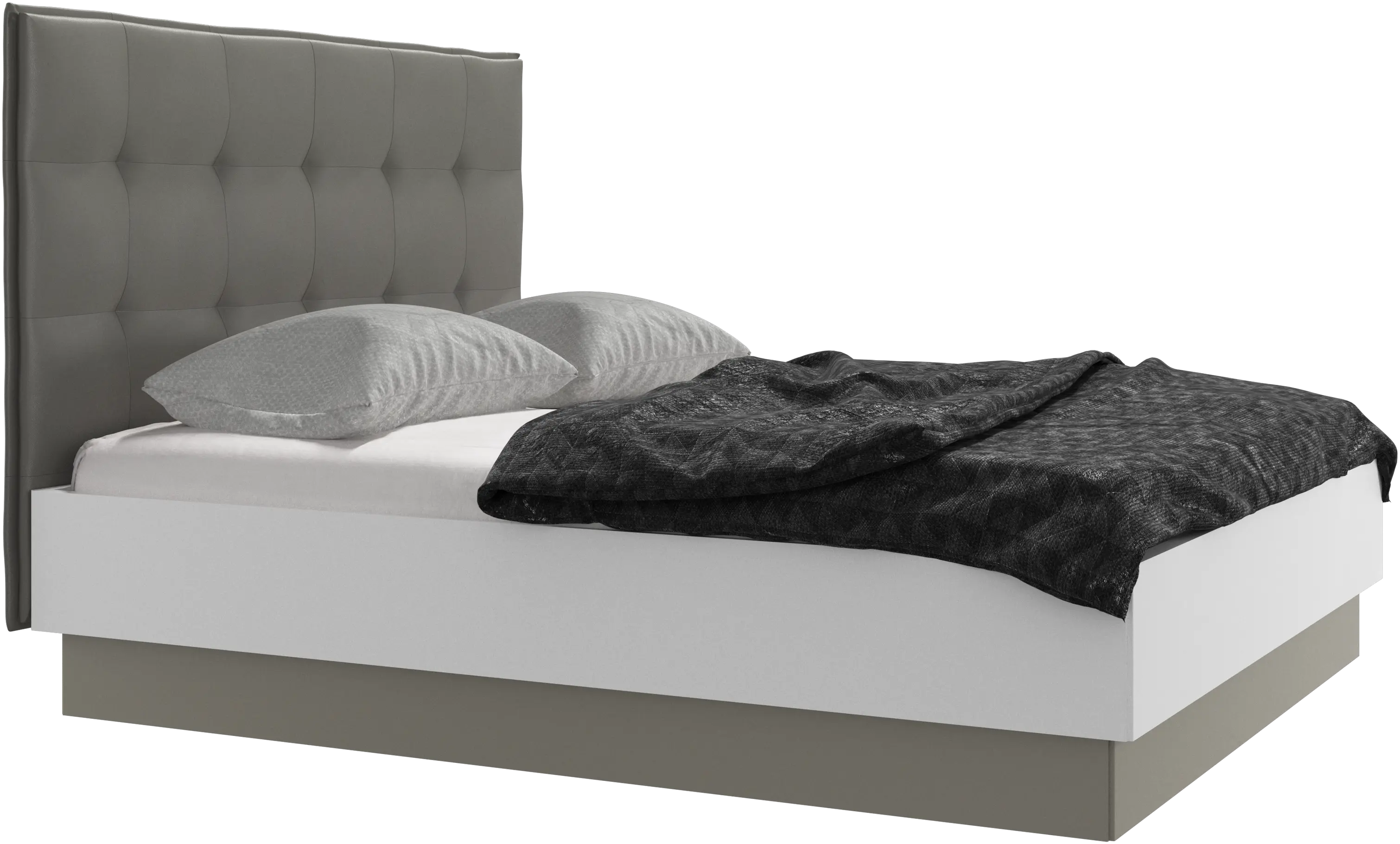 Lugano storage bed with lift-up frame and slats, excl. mattress