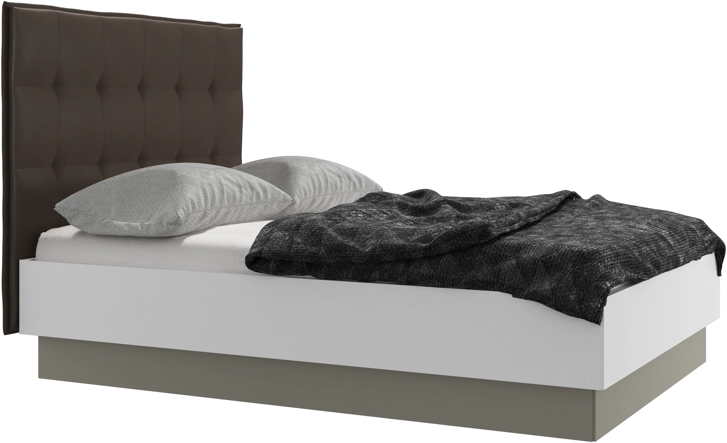 Lugano storage bed with lift-up frame and slats, excl. mattress