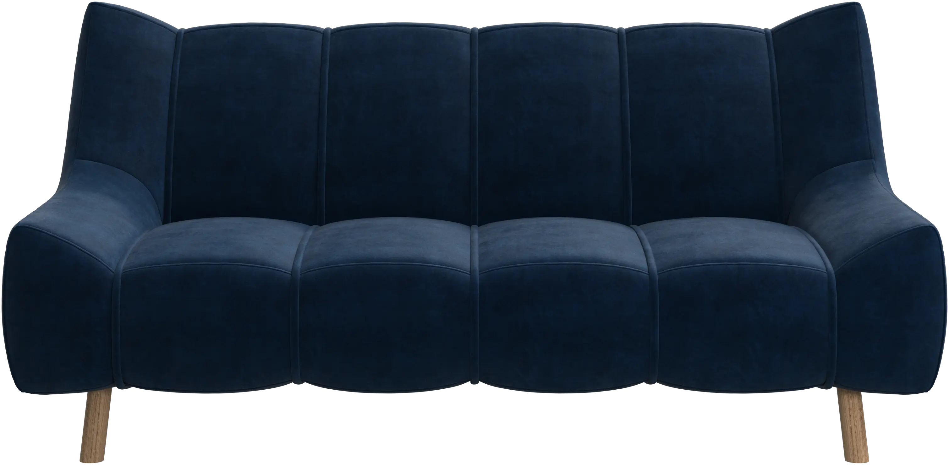 Canapé 2 places Nawabari, jambe en bois