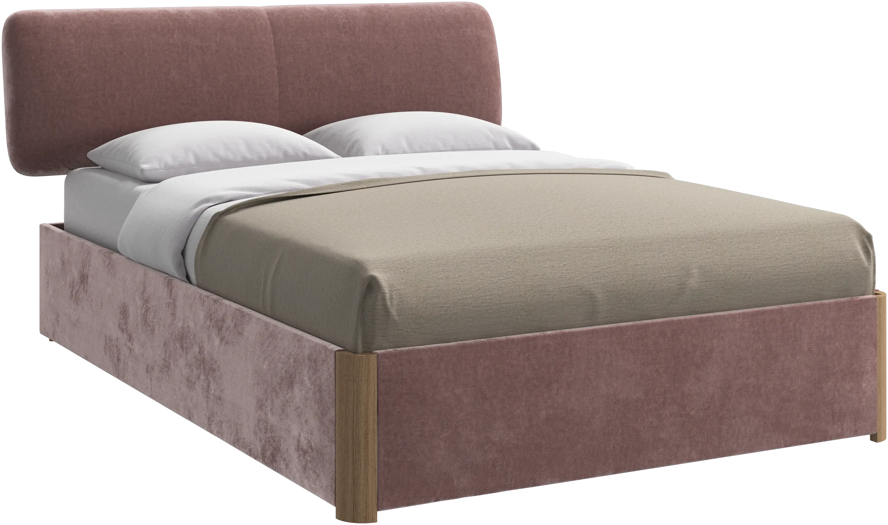 Element bed, bed-mounted headboard, with slats, excl. mattress