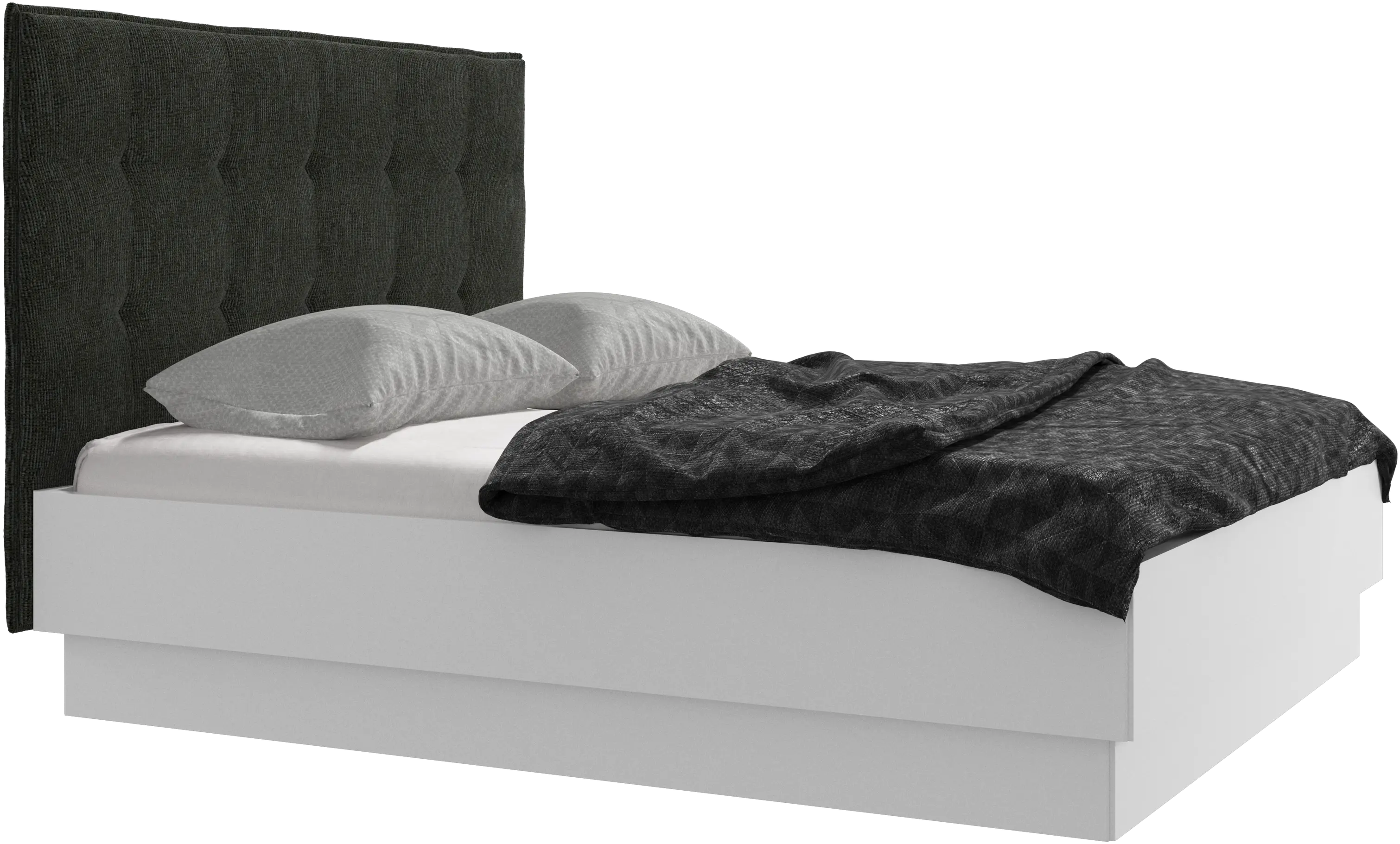 Lugano storage bed with lift-up frame and slats, excl. mattress