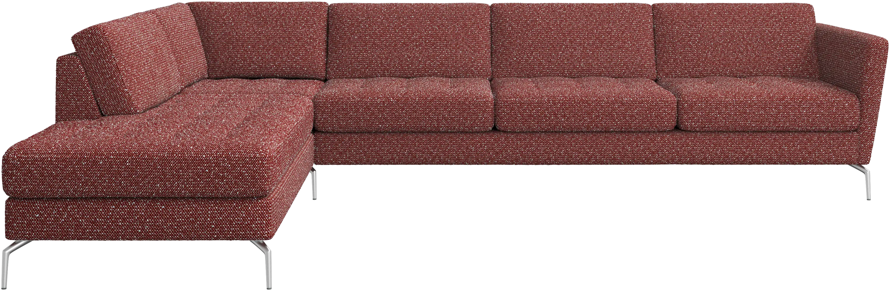 Osaka corner sofa with lounging unit, tufted seat