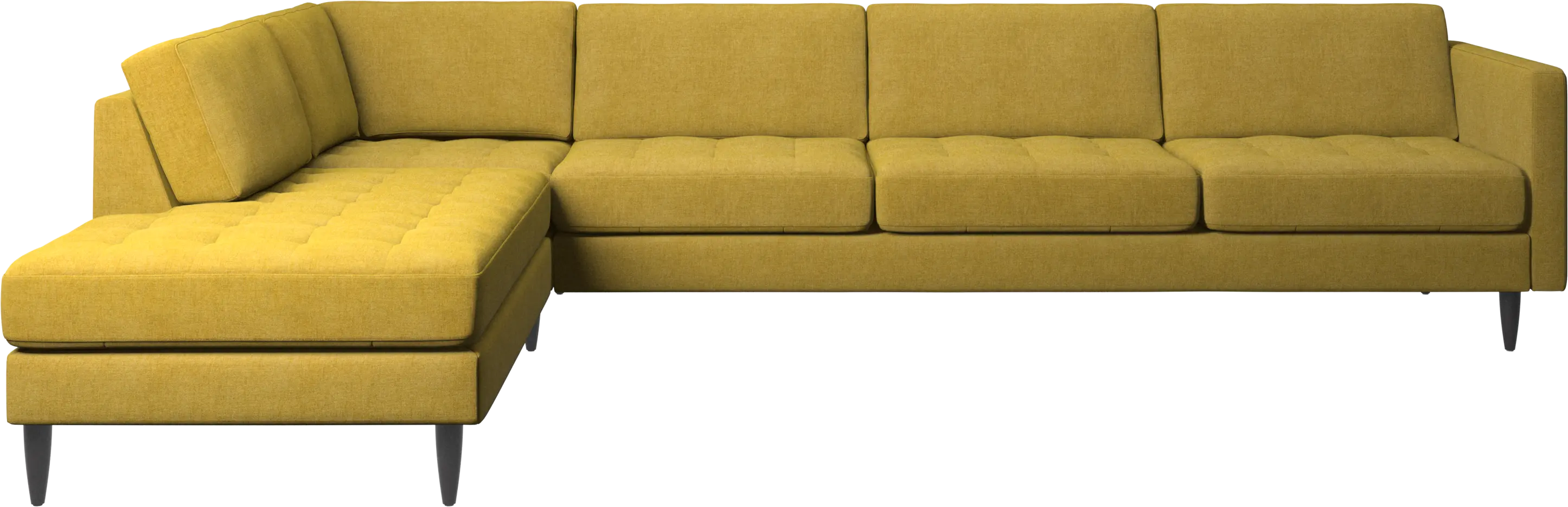 Osaka corner sofa with lounging unit, tufted seat