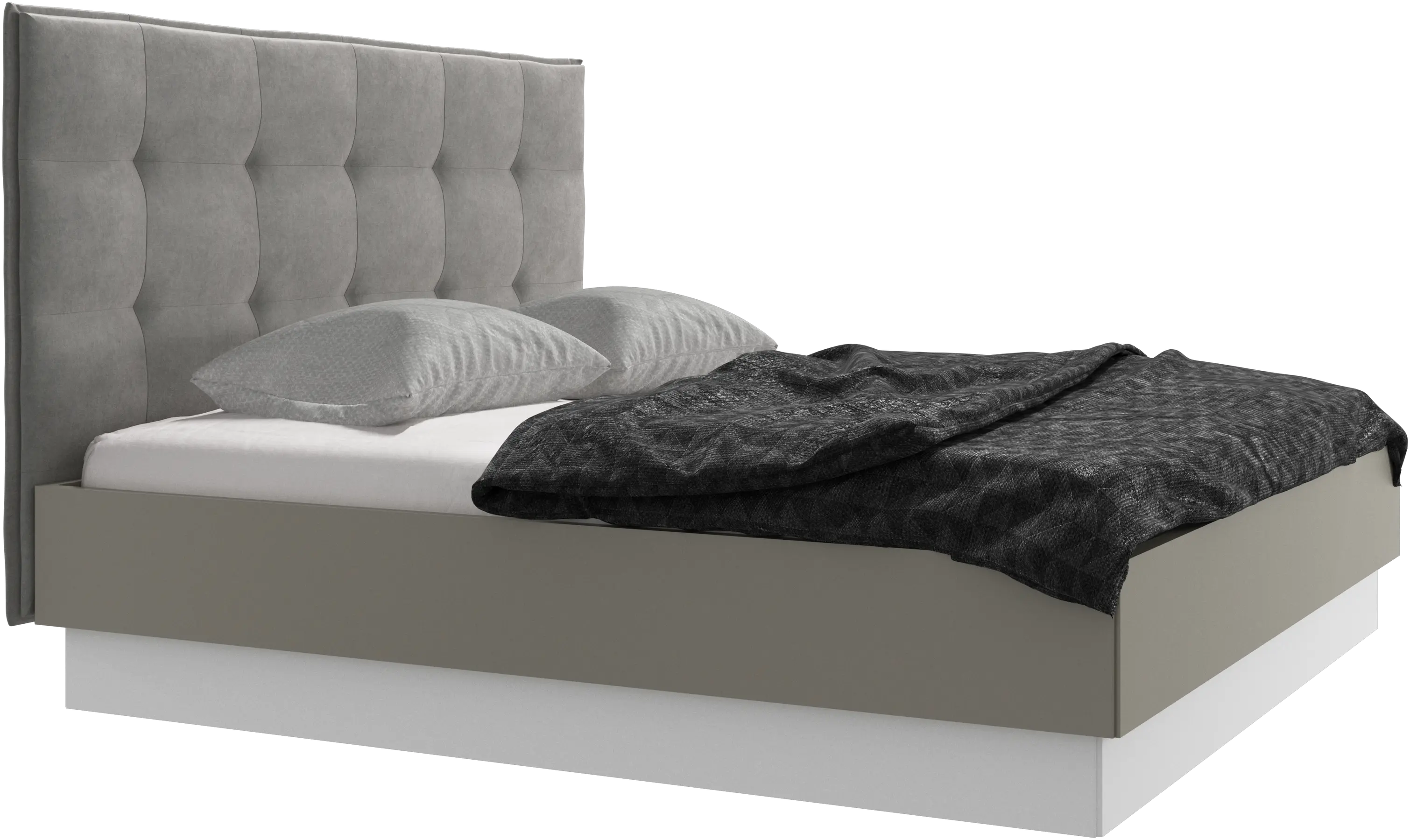 Lugano storage bed with lift-up frame and slats, excl. mattress