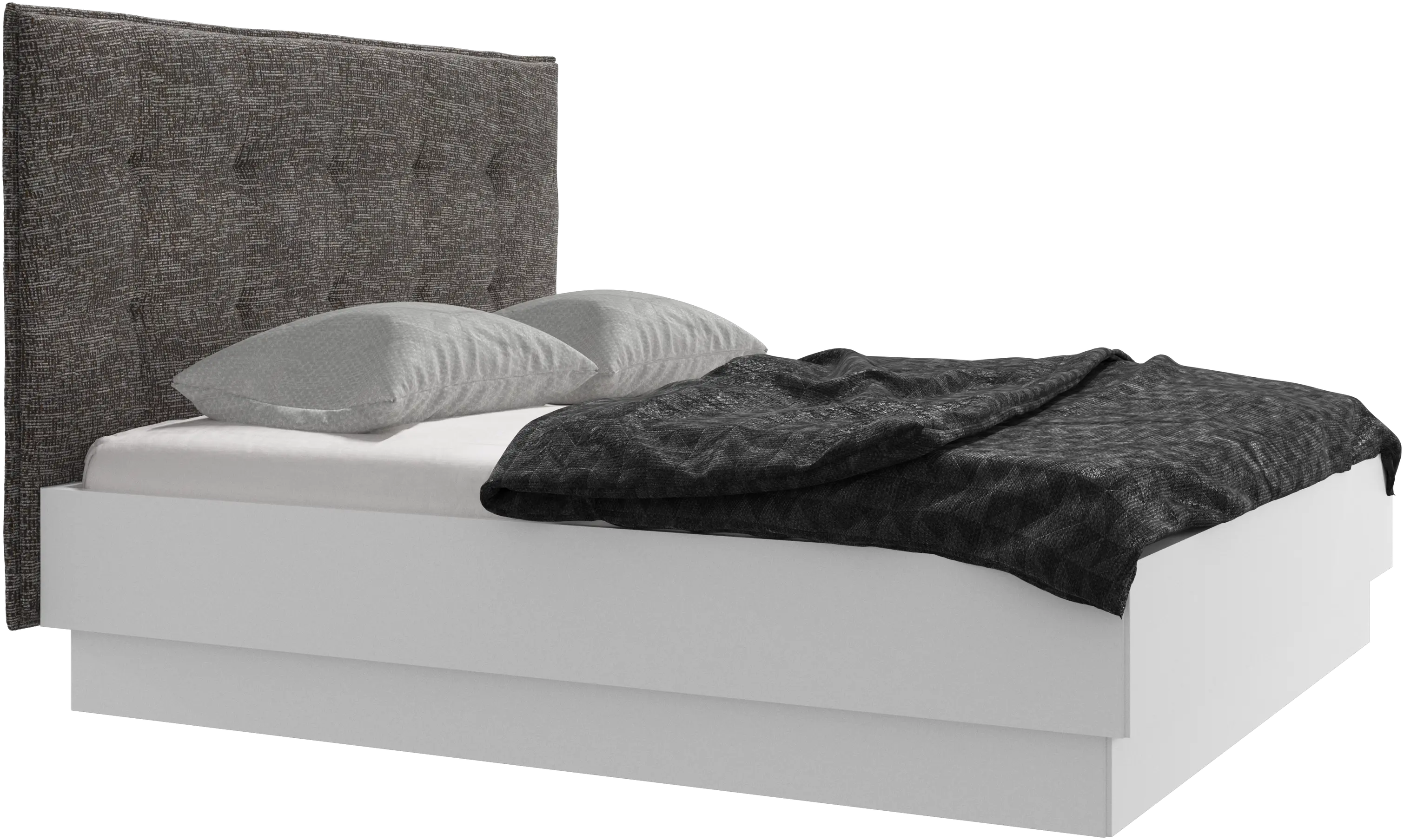 Lugano storage bed with lift-up frame and slats, excl. mattress