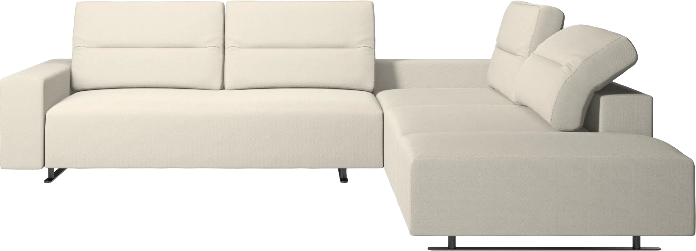 Hampton corner sofa with adjustable back and lounging unit
